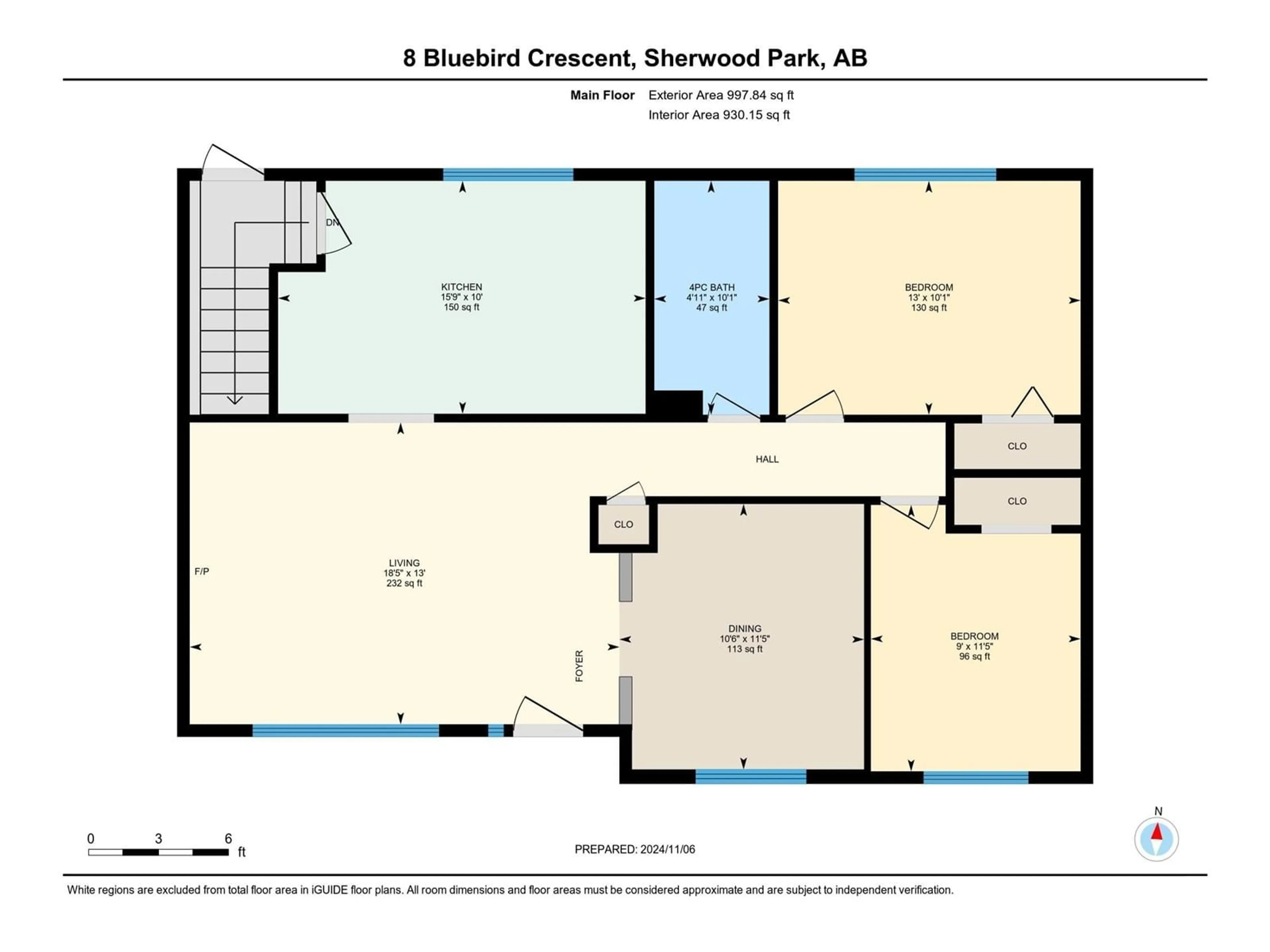 Floor plan for 8 BLUEBIRD CR, Sherwood Park Alberta T8A0E7