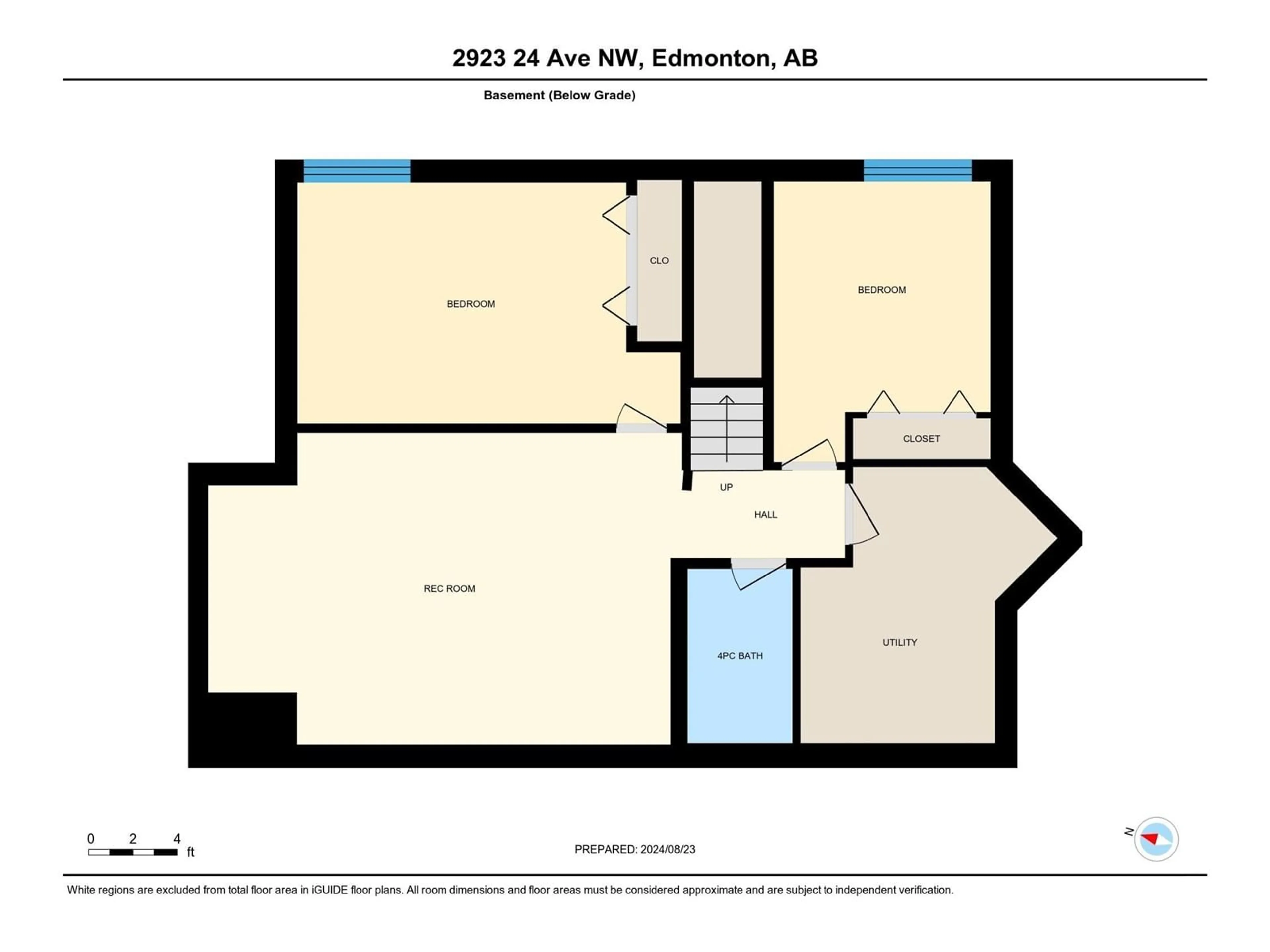 Floor plan for 2923 24 AV NW, Edmonton Alberta T6T0G7