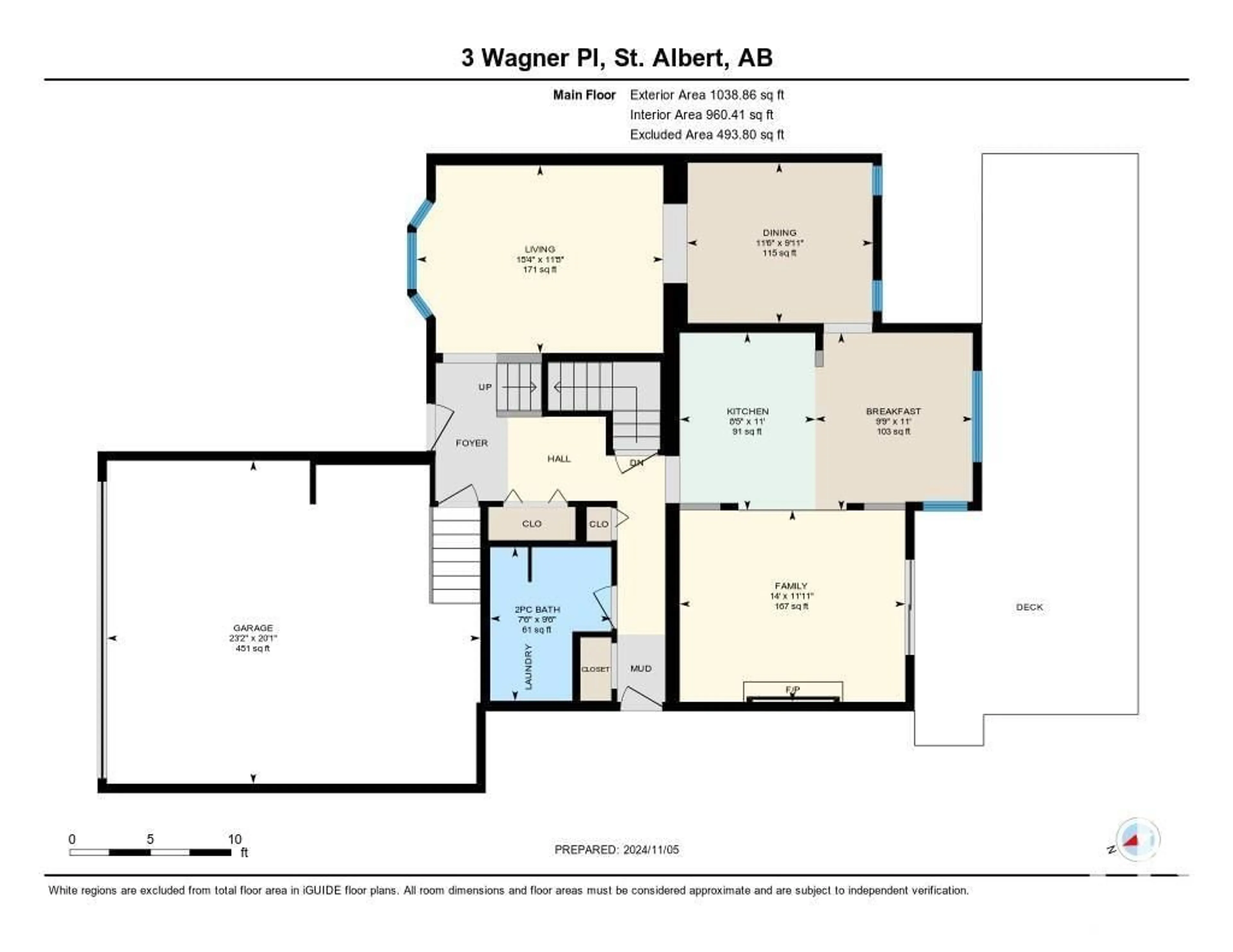 Floor plan for 3 WAGNER PL, St. Albert Alberta T8N3S9