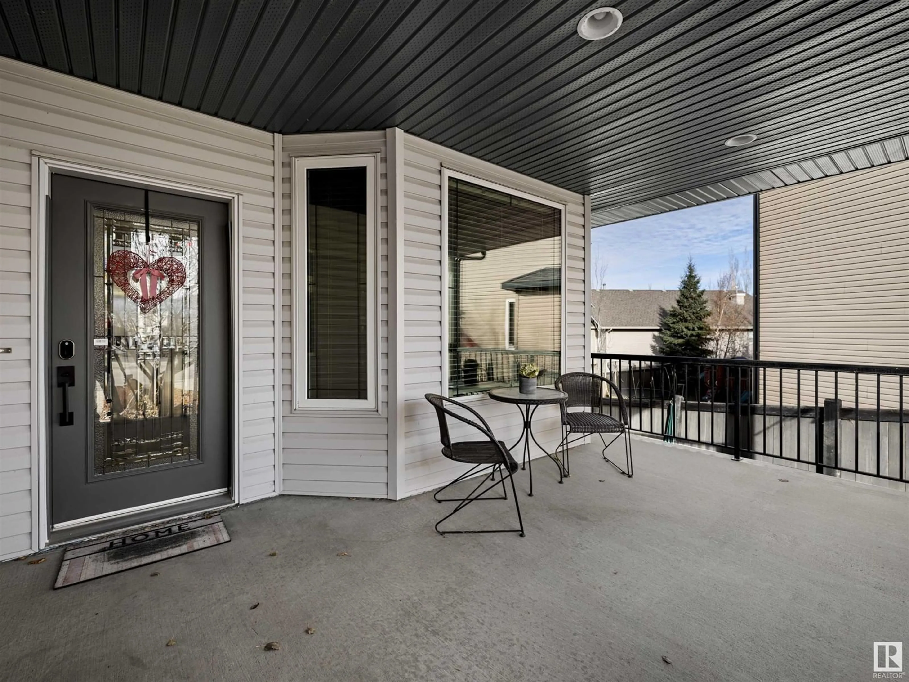 Patio, the fenced backyard for 6033 32 AV, Beaumont Alberta T4X1T6