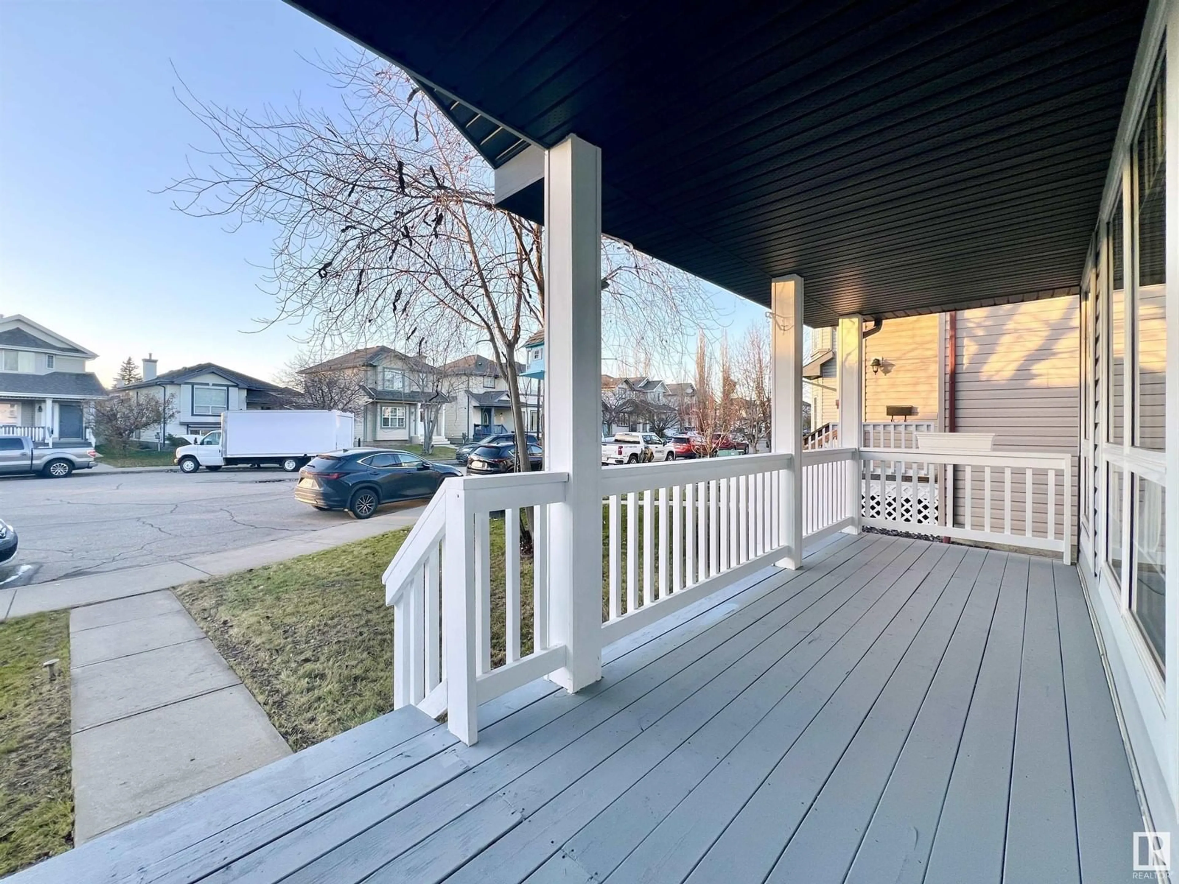 A pic from exterior of the house or condo, the fenced backyard for 809 GRAYDON CO NW, Edmonton Alberta T5T6K7