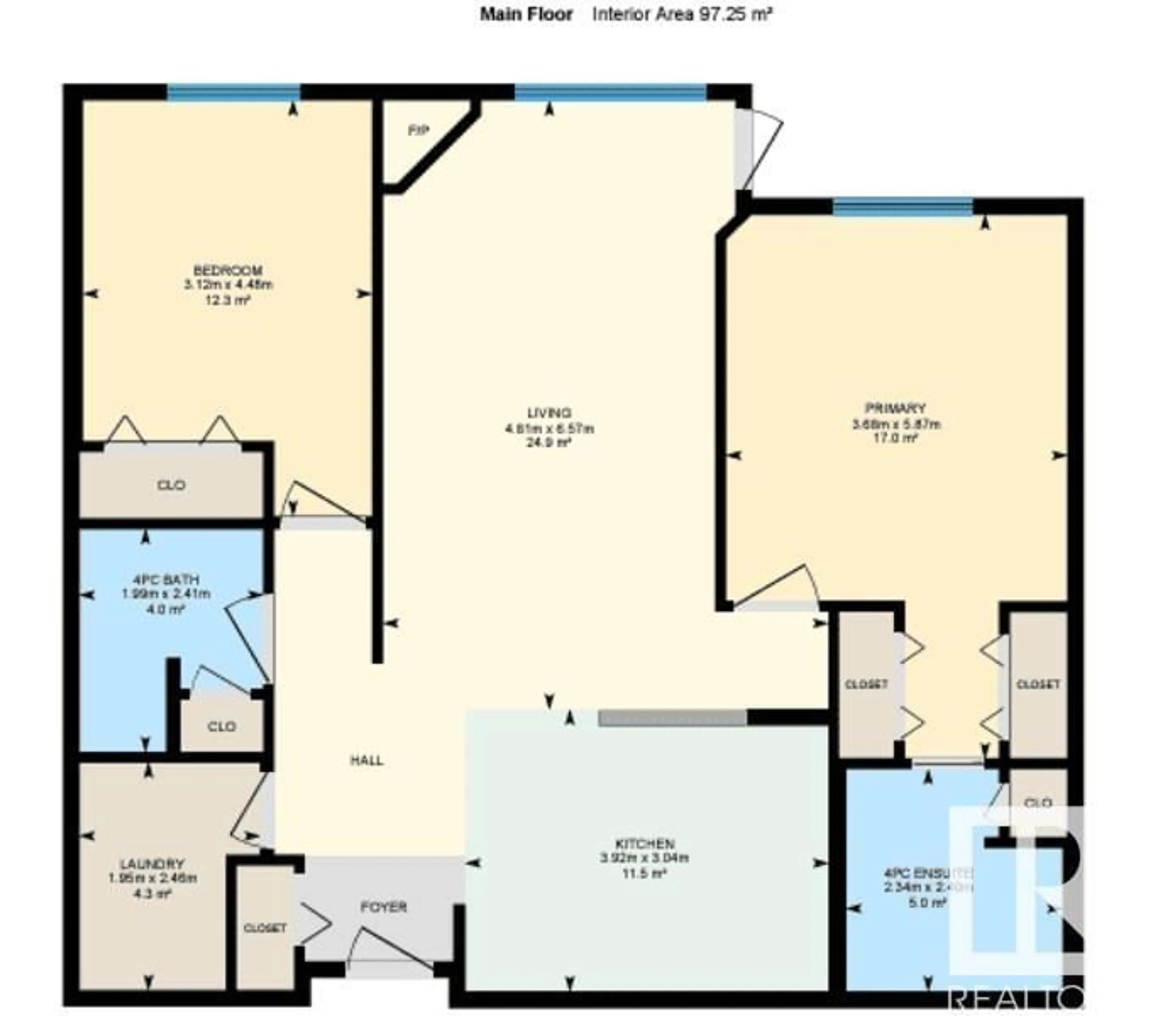 Floor plan for #411 200 BETHEL DR, Sherwood Park Alberta T8H2C5