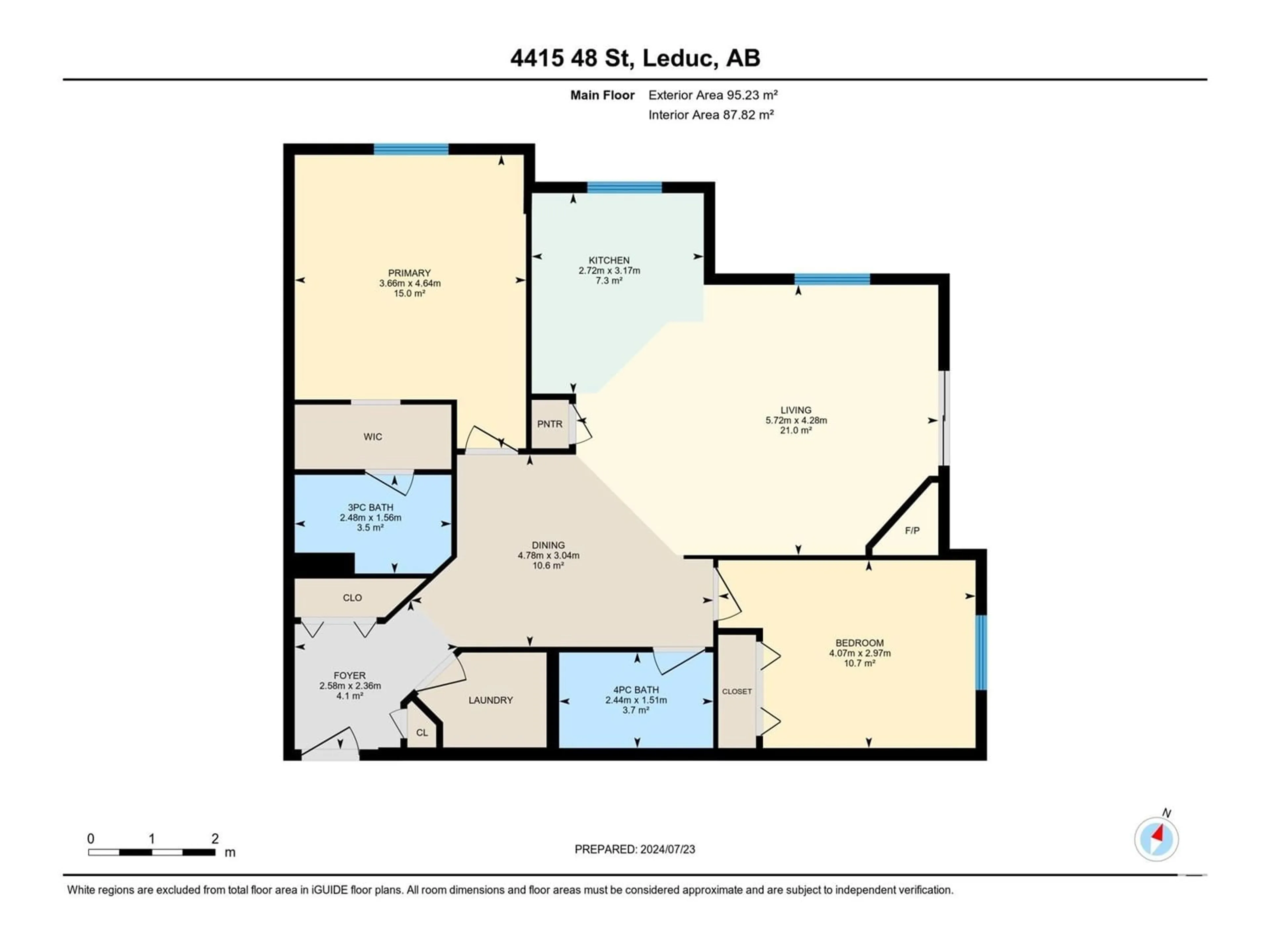 Floor plan for #106 4415 48 ST, Leduc Alberta T9E5Y3