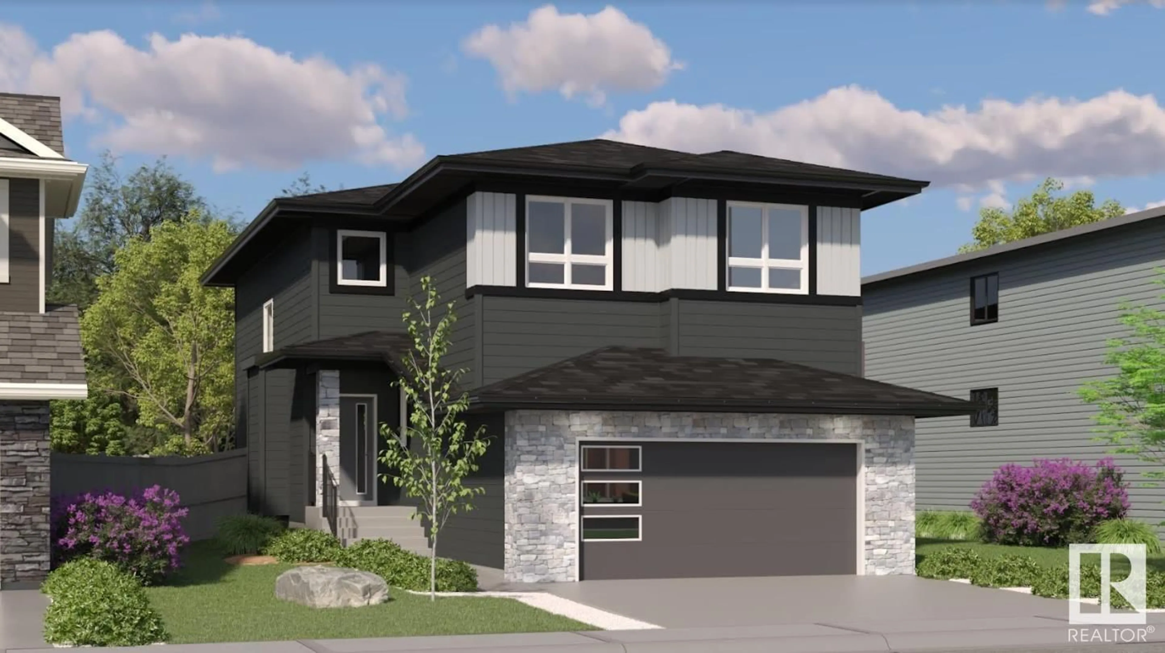 Frontside or backside of a home, the street view for 102 Edgefield WY, St. Albert Alberta T8T1R8