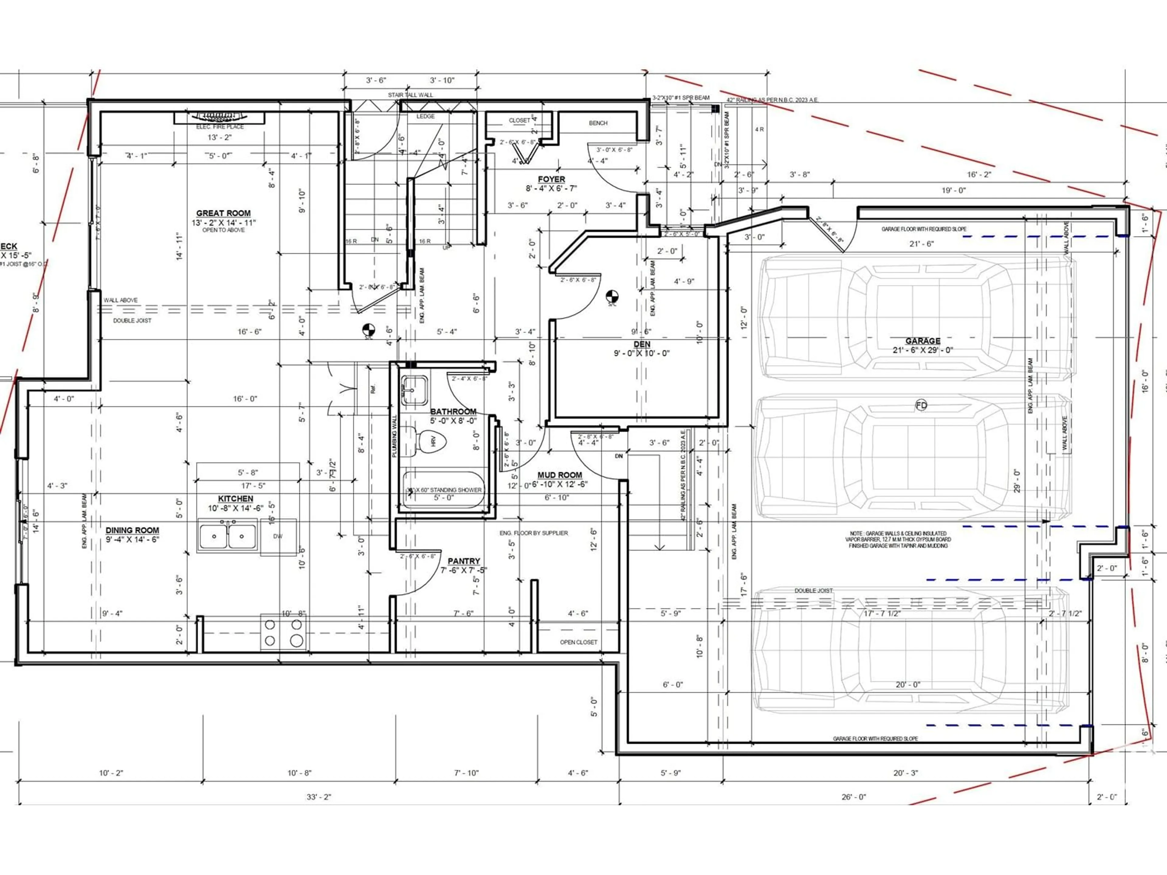 Floor plan for 45 HULL WD, Spruce Grove Alberta T7X0X5