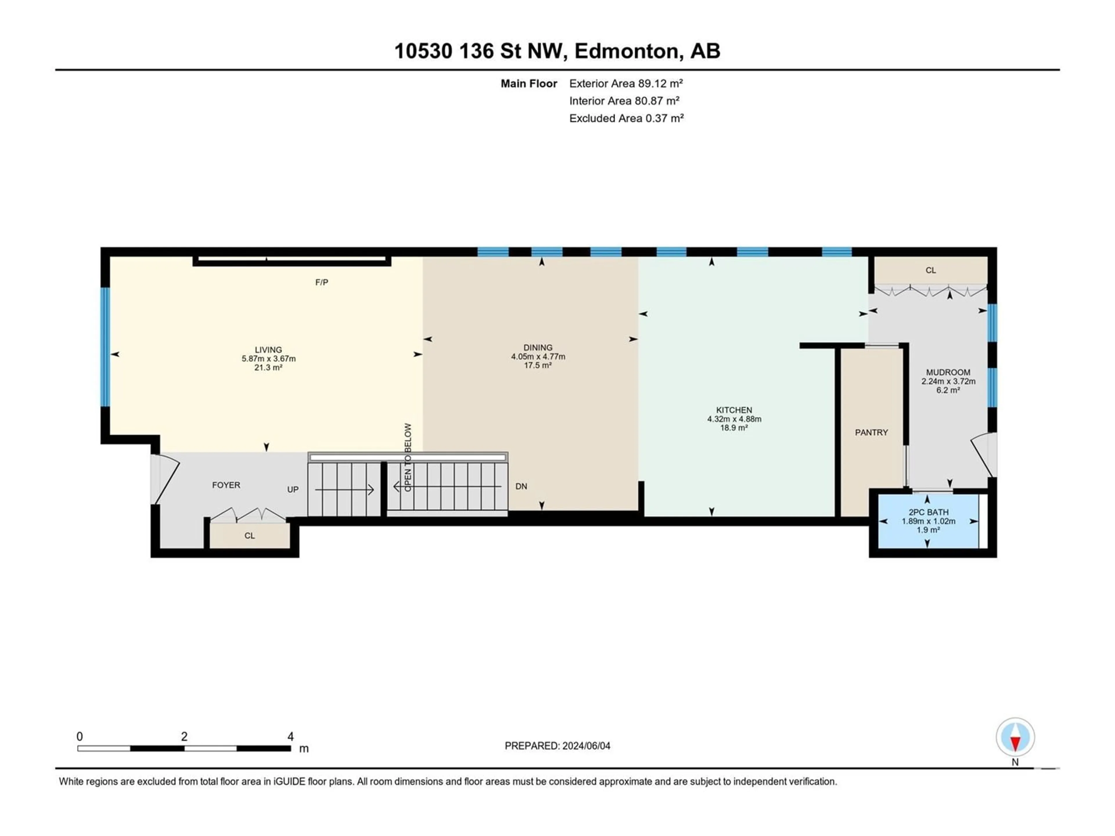 Floor plan for 10530 136 ST NW, Edmonton Alberta T5N2E9