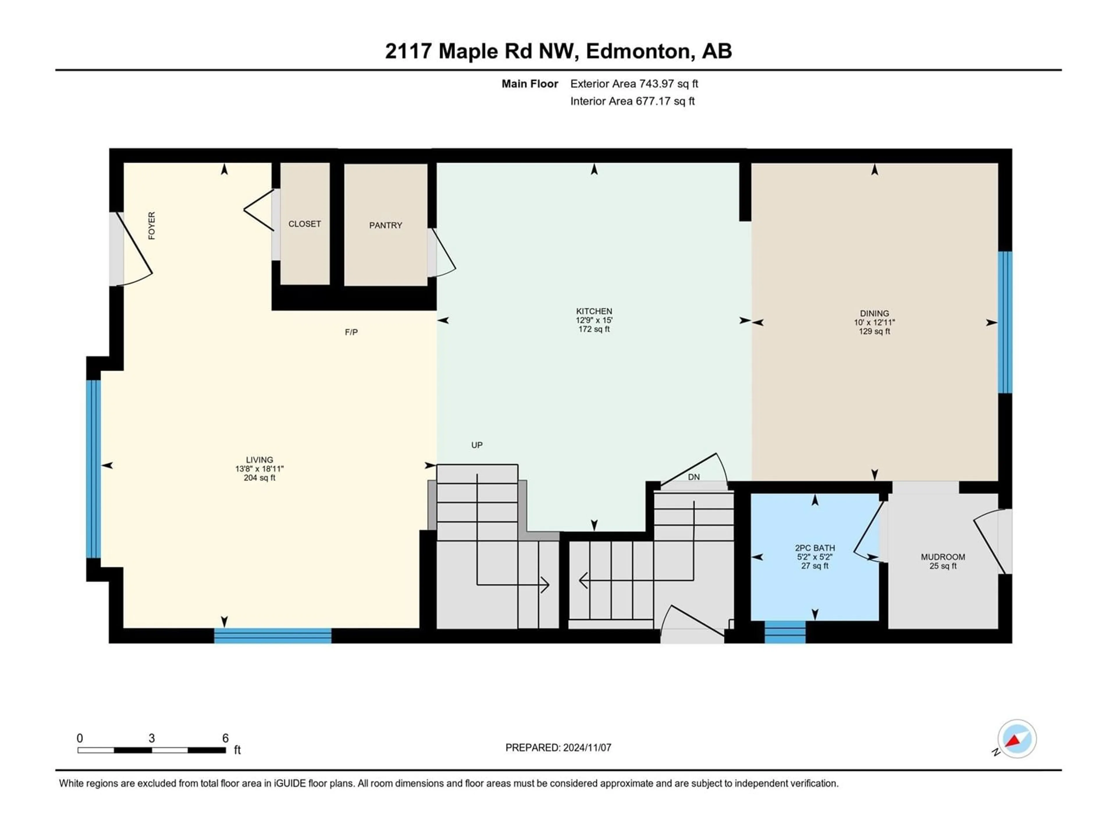 Floor plan for 2117 MAPLE RD NW, Edmonton Alberta T6T2L6