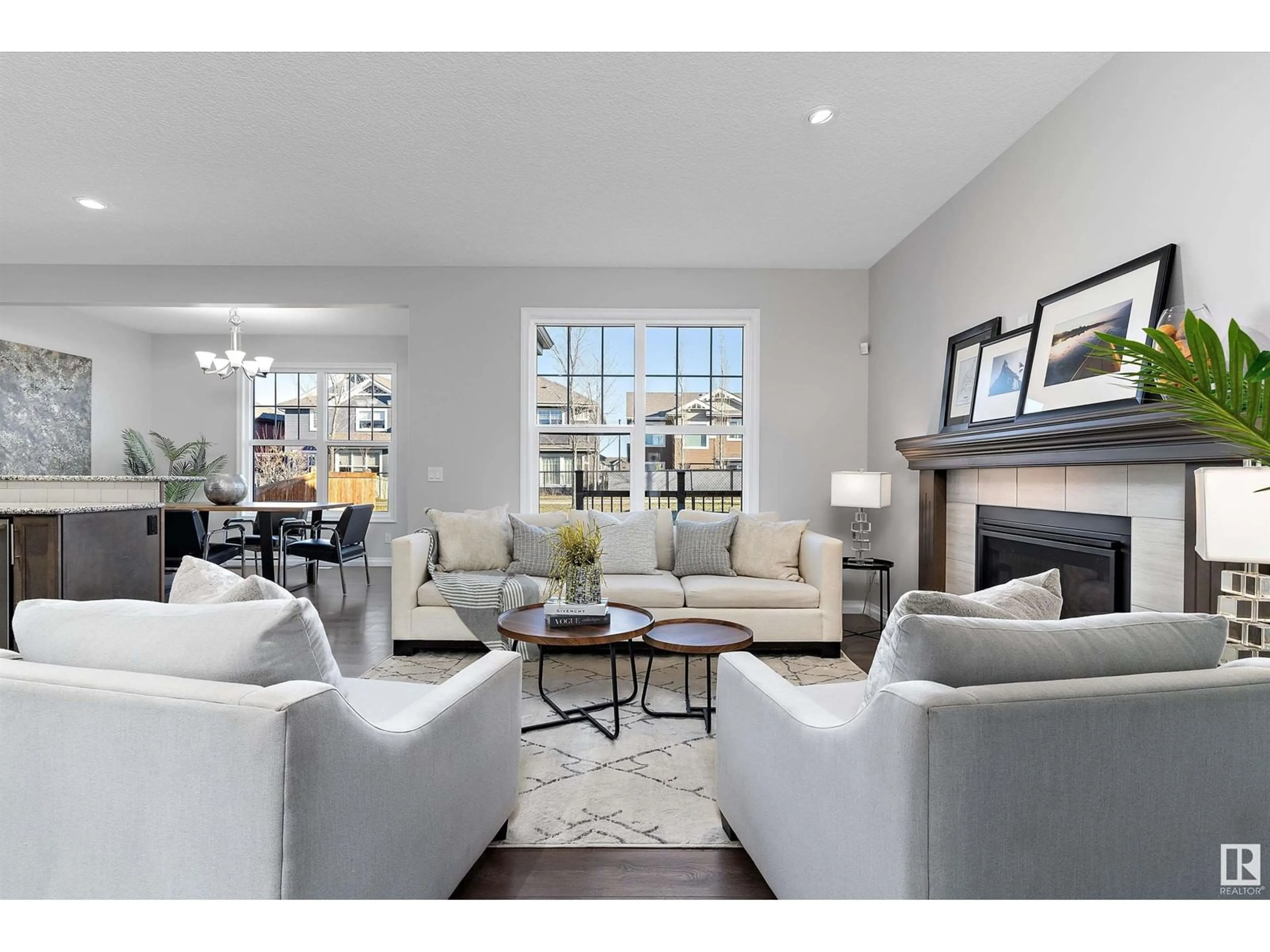 Living room, wood floors for 5151 CRABAPPLE LI SW, Edmonton Alberta T6X1X1