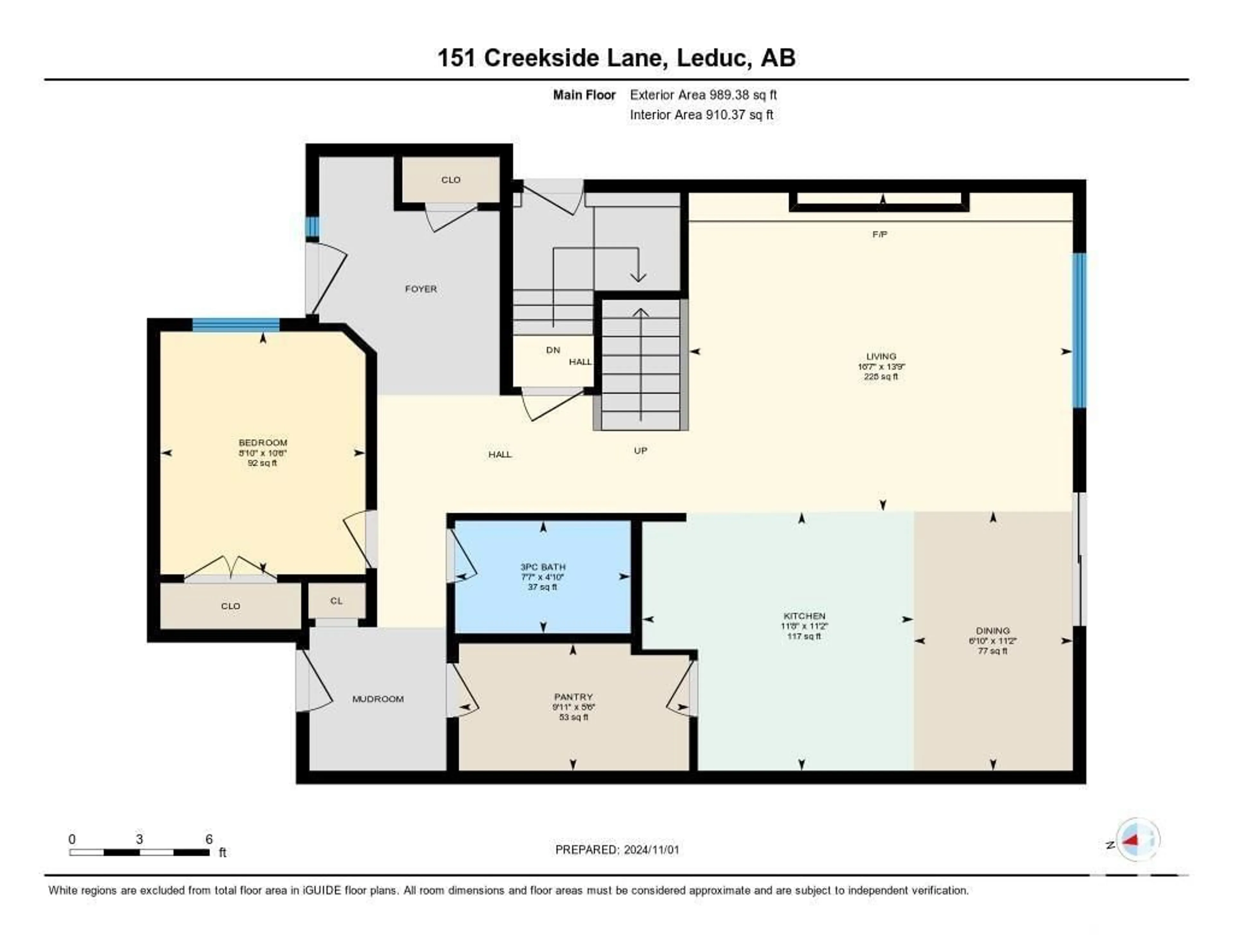 Floor plan for 151 Creekside lane, Leduc Alberta T9E1T1