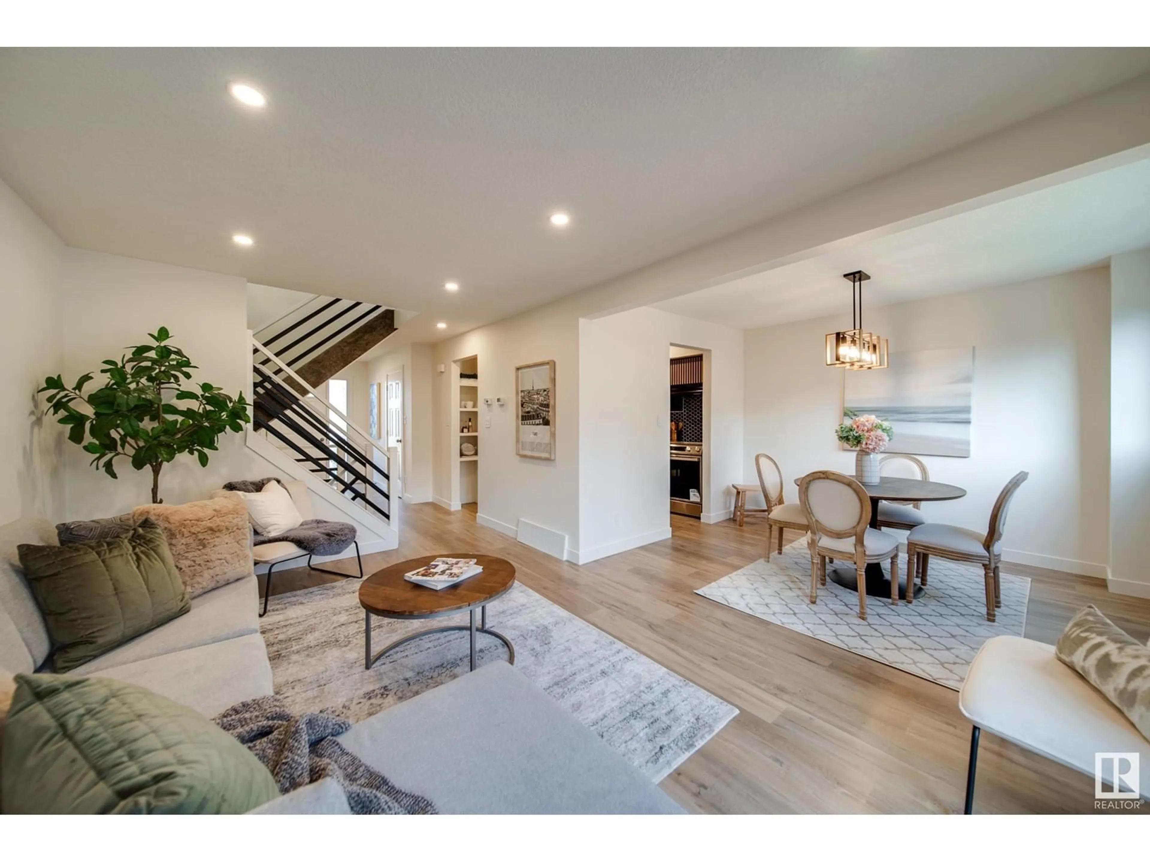 Living room, wood floors for 13037 34 ST NW, Edmonton Alberta T5Z3K3