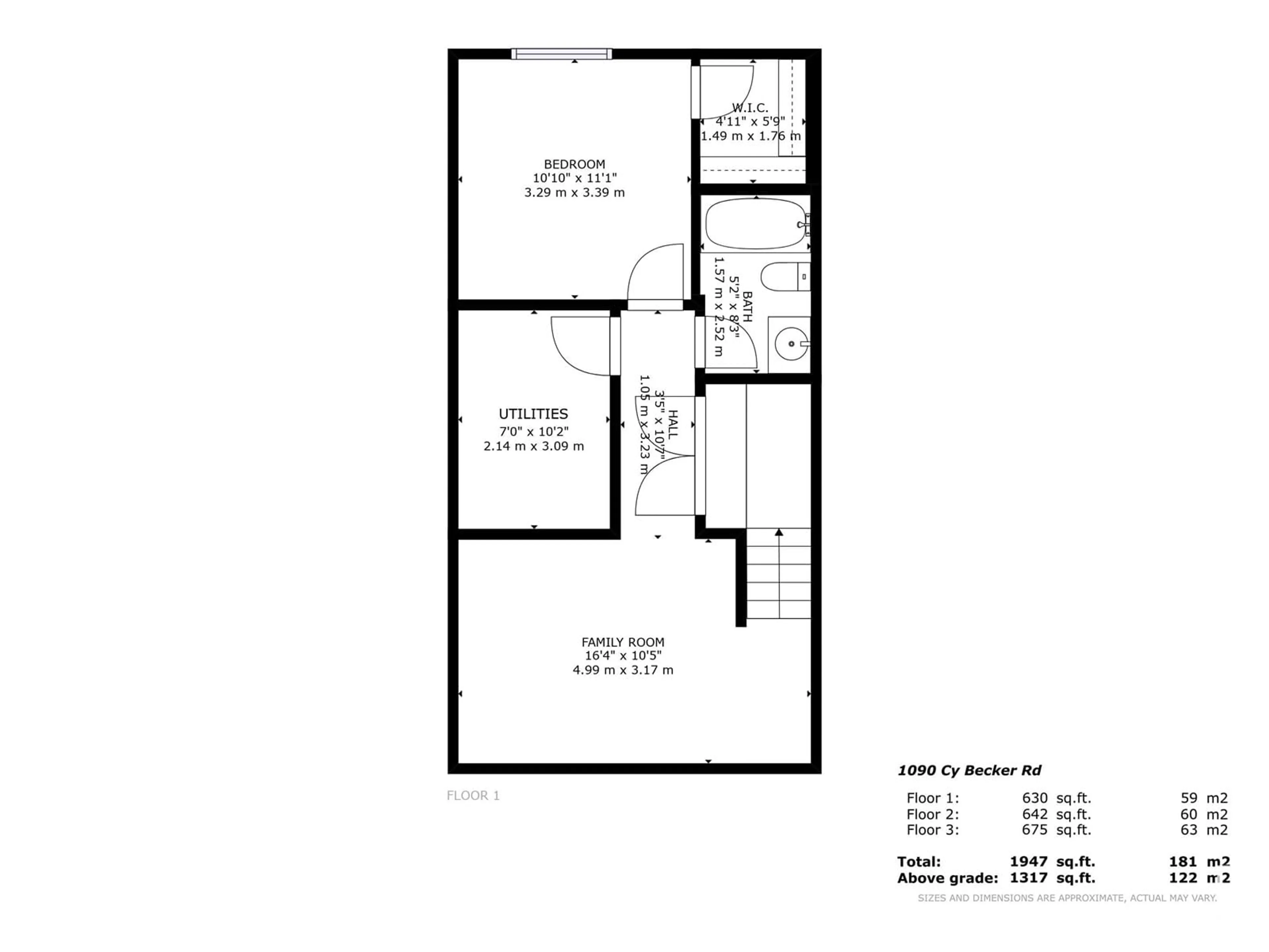 Floor plan for 1090 CY BECKER RD NW, Edmonton Alberta T5Y3Z9