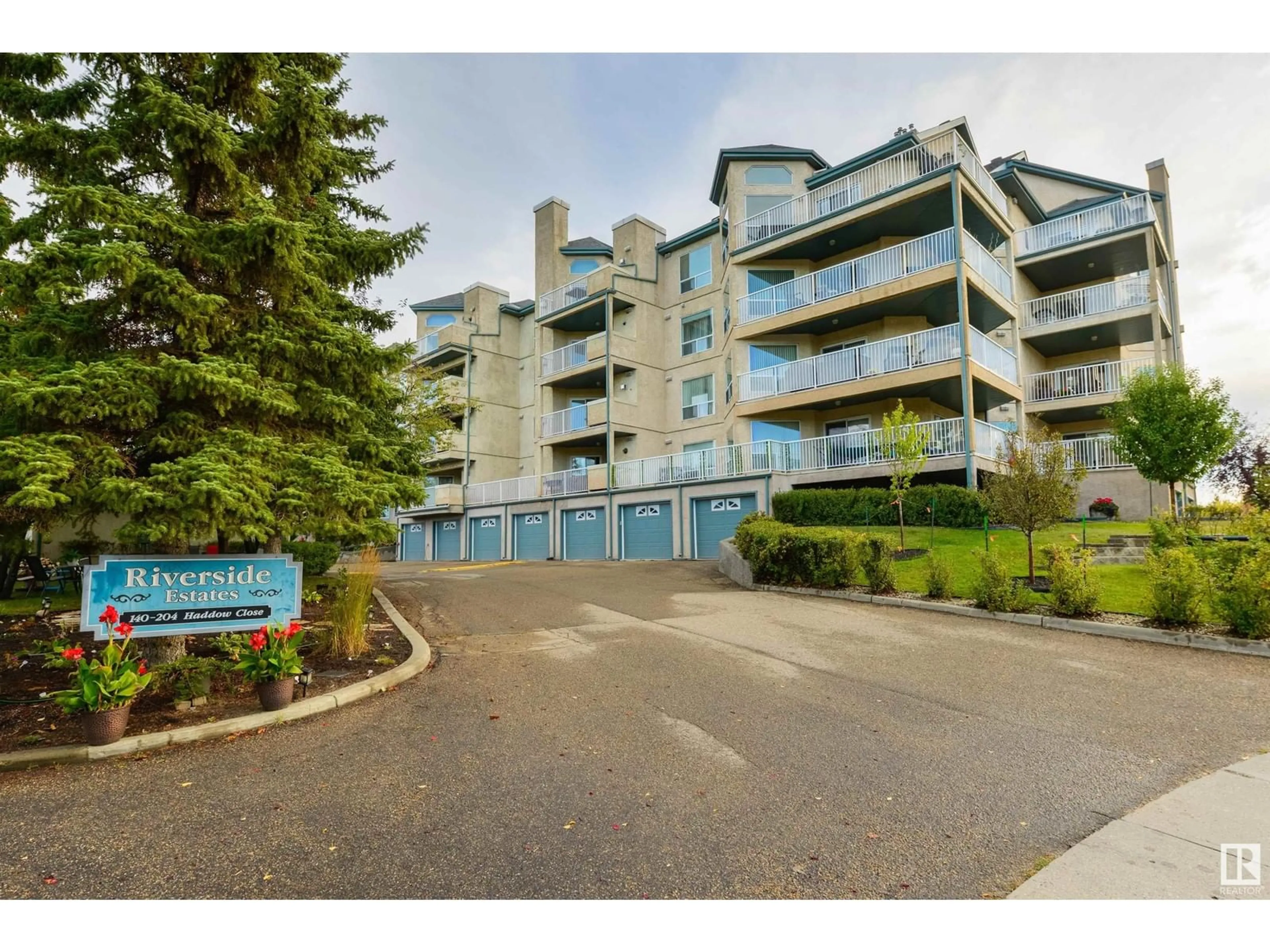 A pic from exterior of the house or condo, the street view for #402 182 HADDOW CL NW, Edmonton Alberta T6R2V1