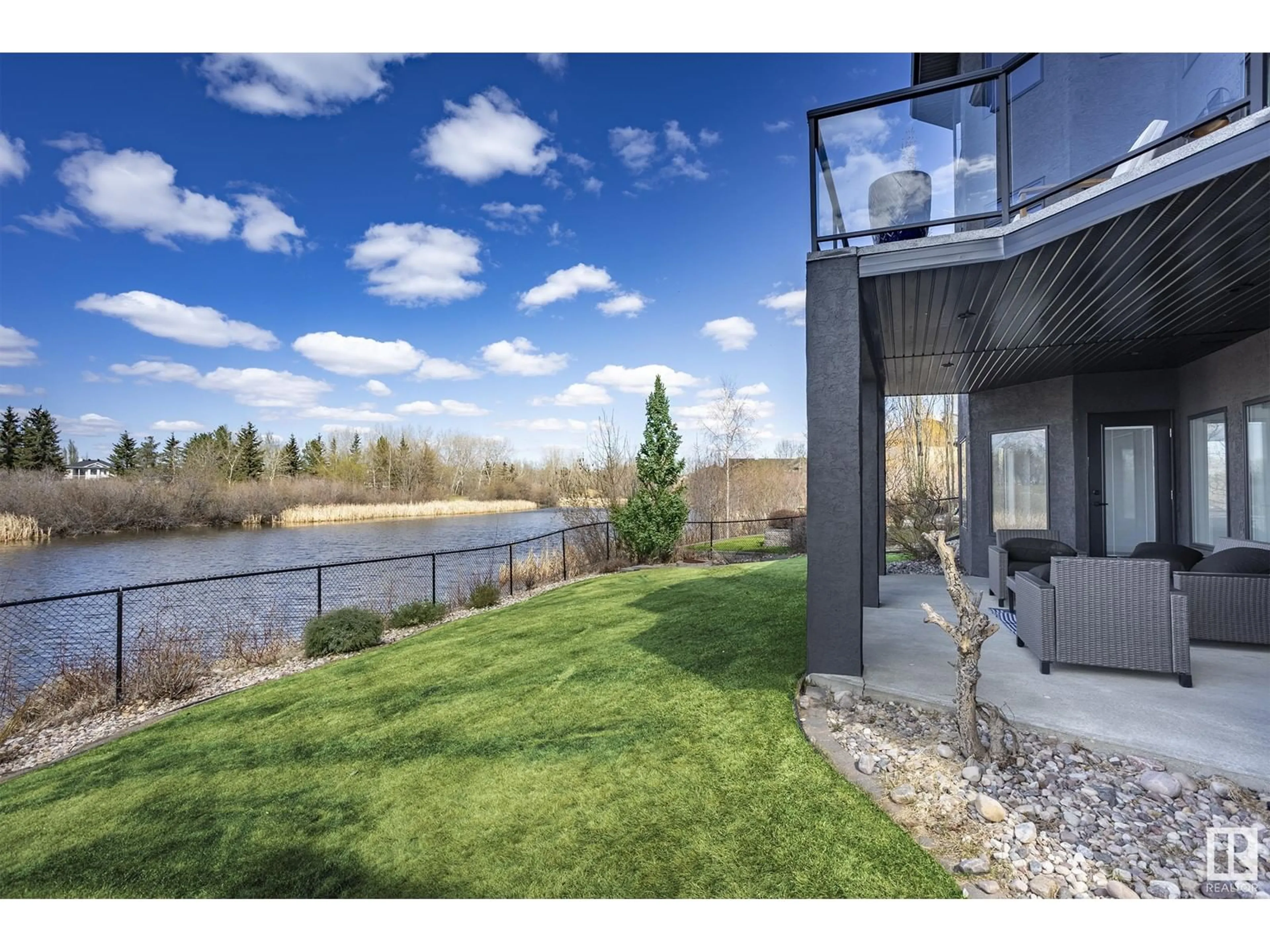 A pic from exterior of the house or condo, the fenced backyard for 92 NOTTINGHAM HB, Sherwood Park Alberta T8A6G2