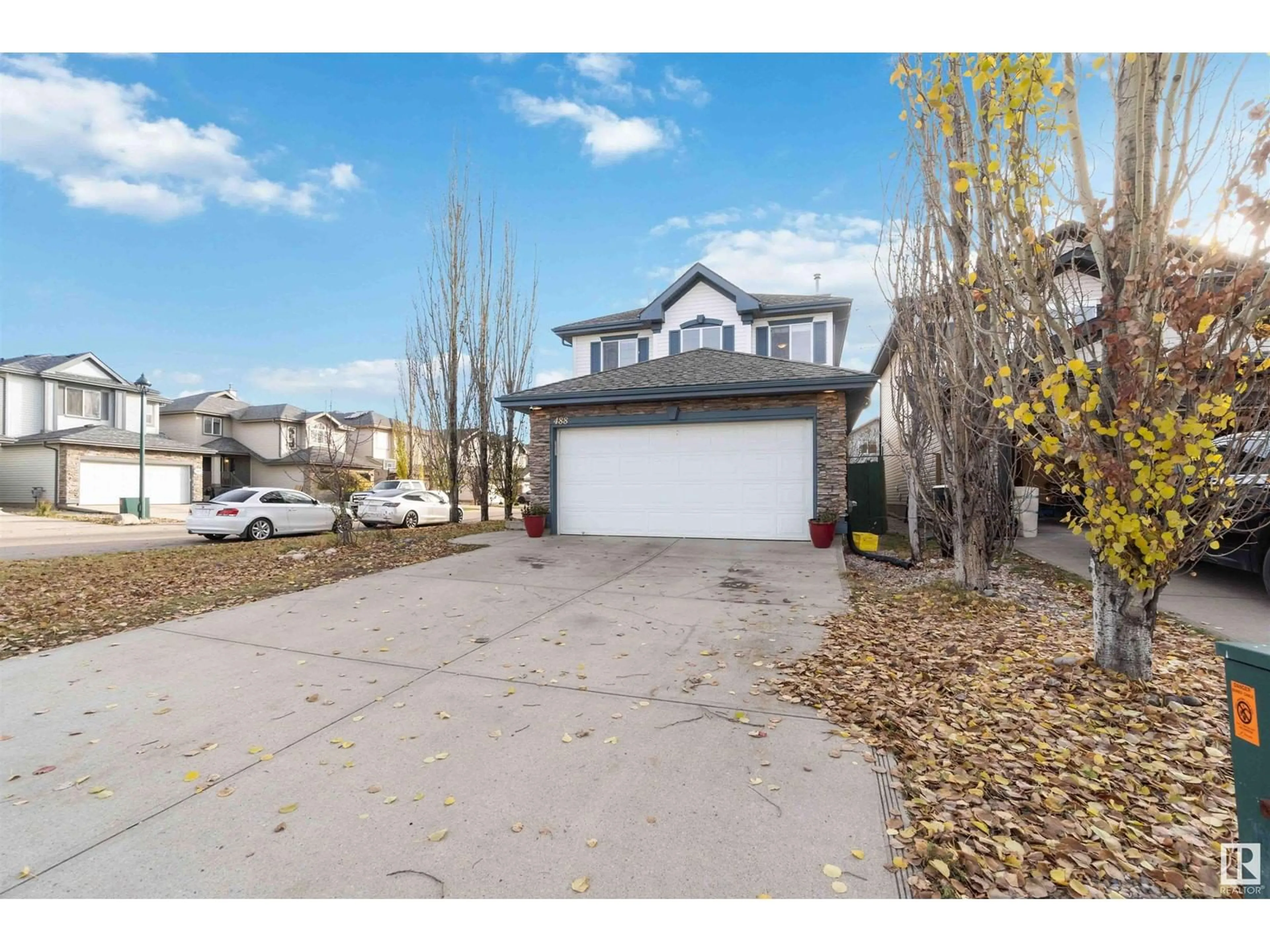 A pic from exterior of the house or condo, the street view for 488 HUNTERS GREEN GR NW, Edmonton Alberta T6R3L3