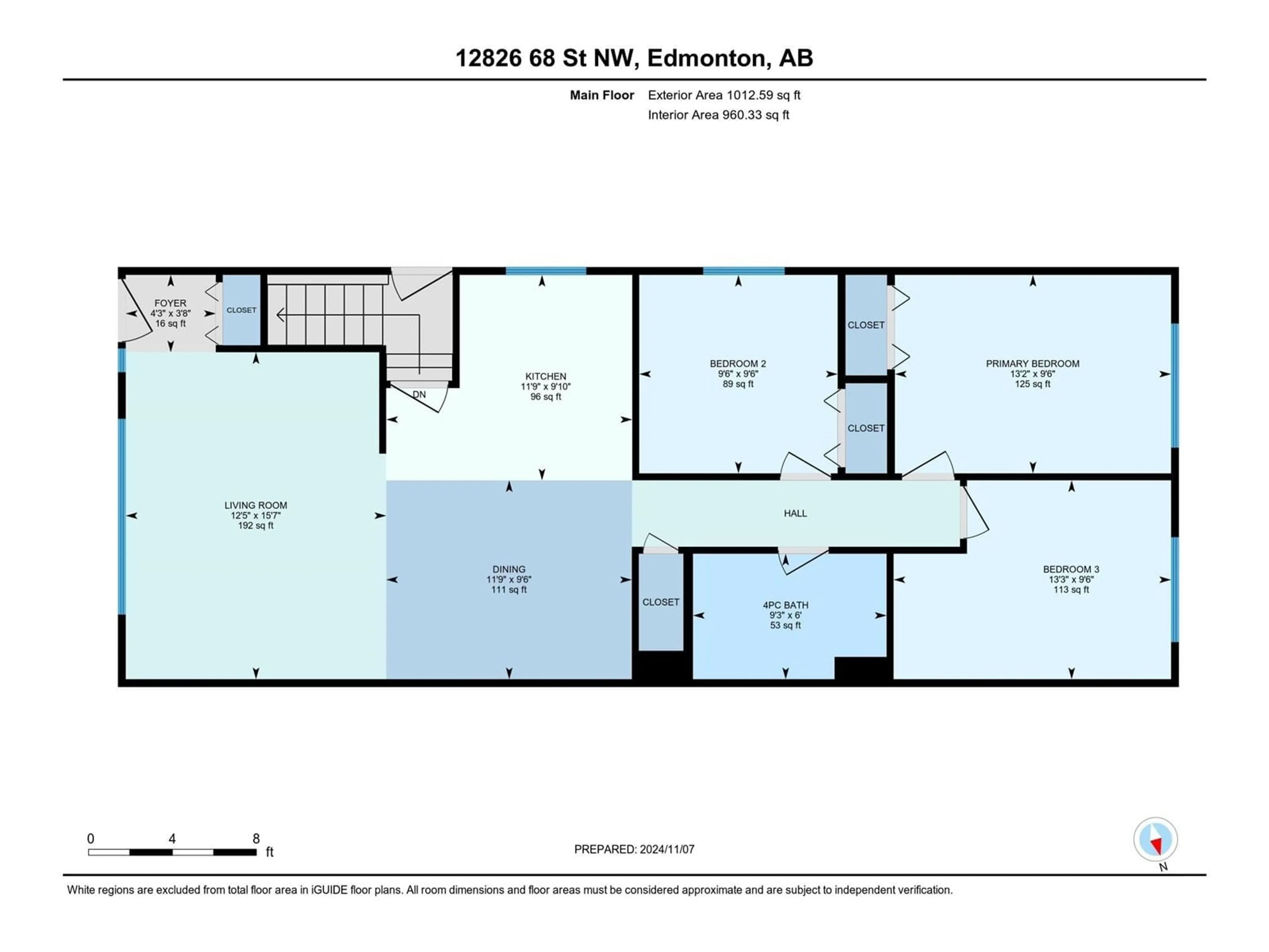 Floor plan for 12828 68 ST NW, Edmonton Alberta T5C0E7