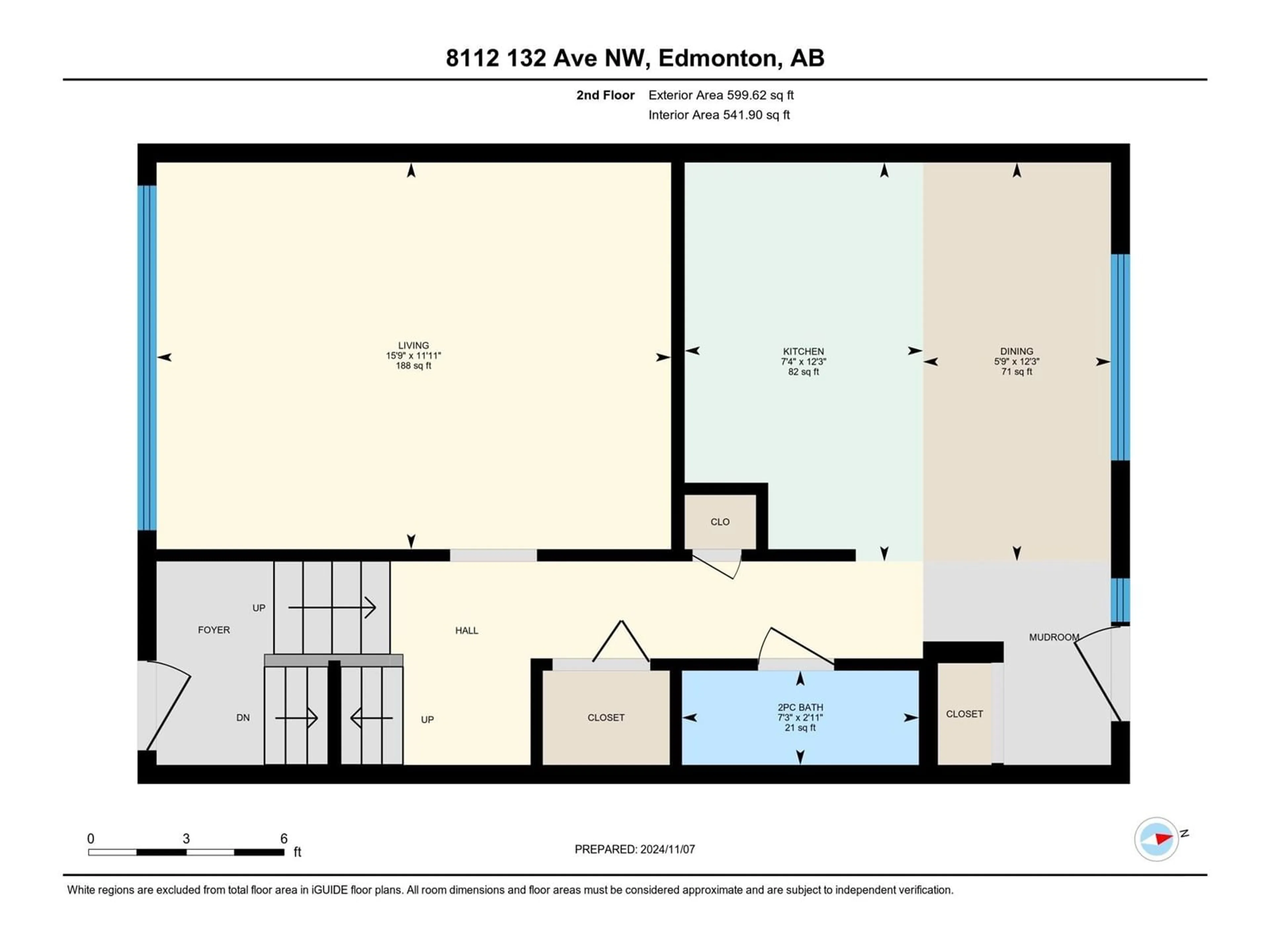 Floor plan for 8112 132 AV NW, Edmonton Alberta T5C2B4