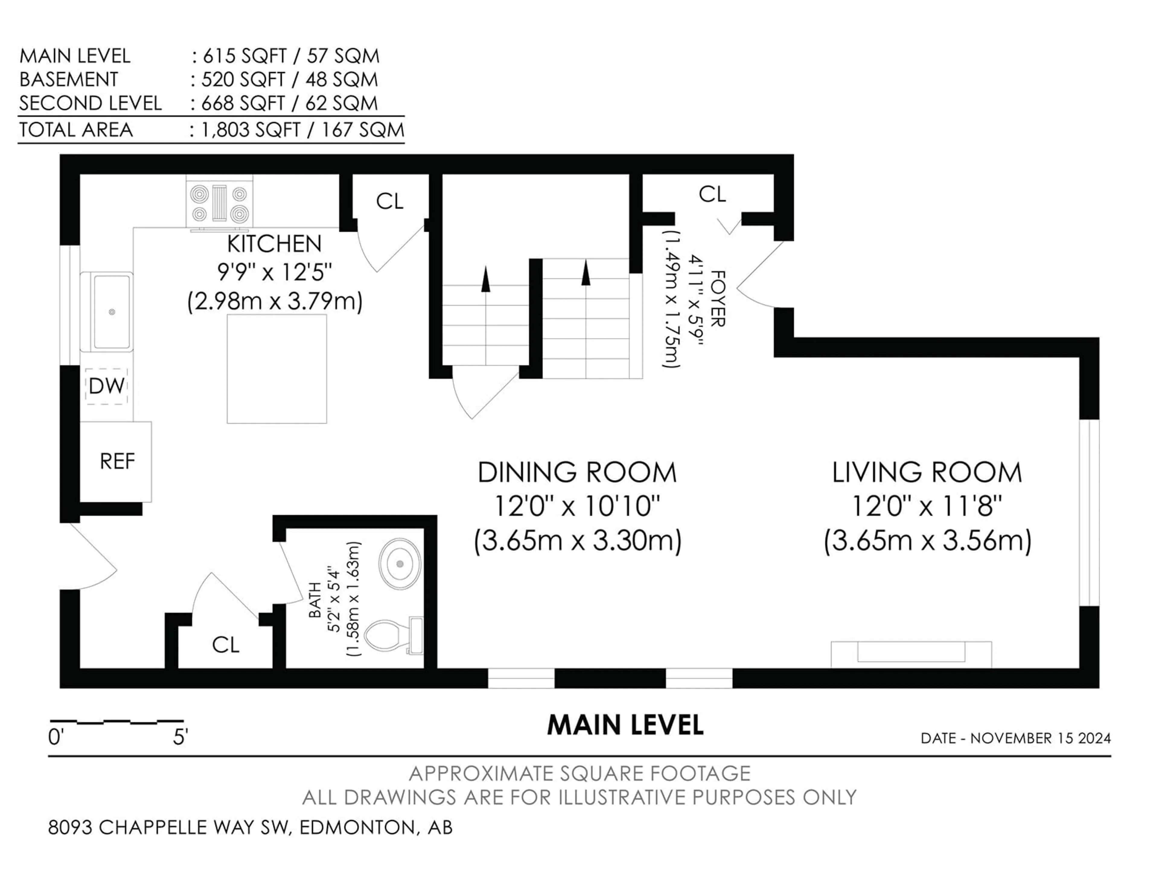 Floor plan for 8093 CHAPPELLE WY SW, Edmonton Alberta T6W3L7