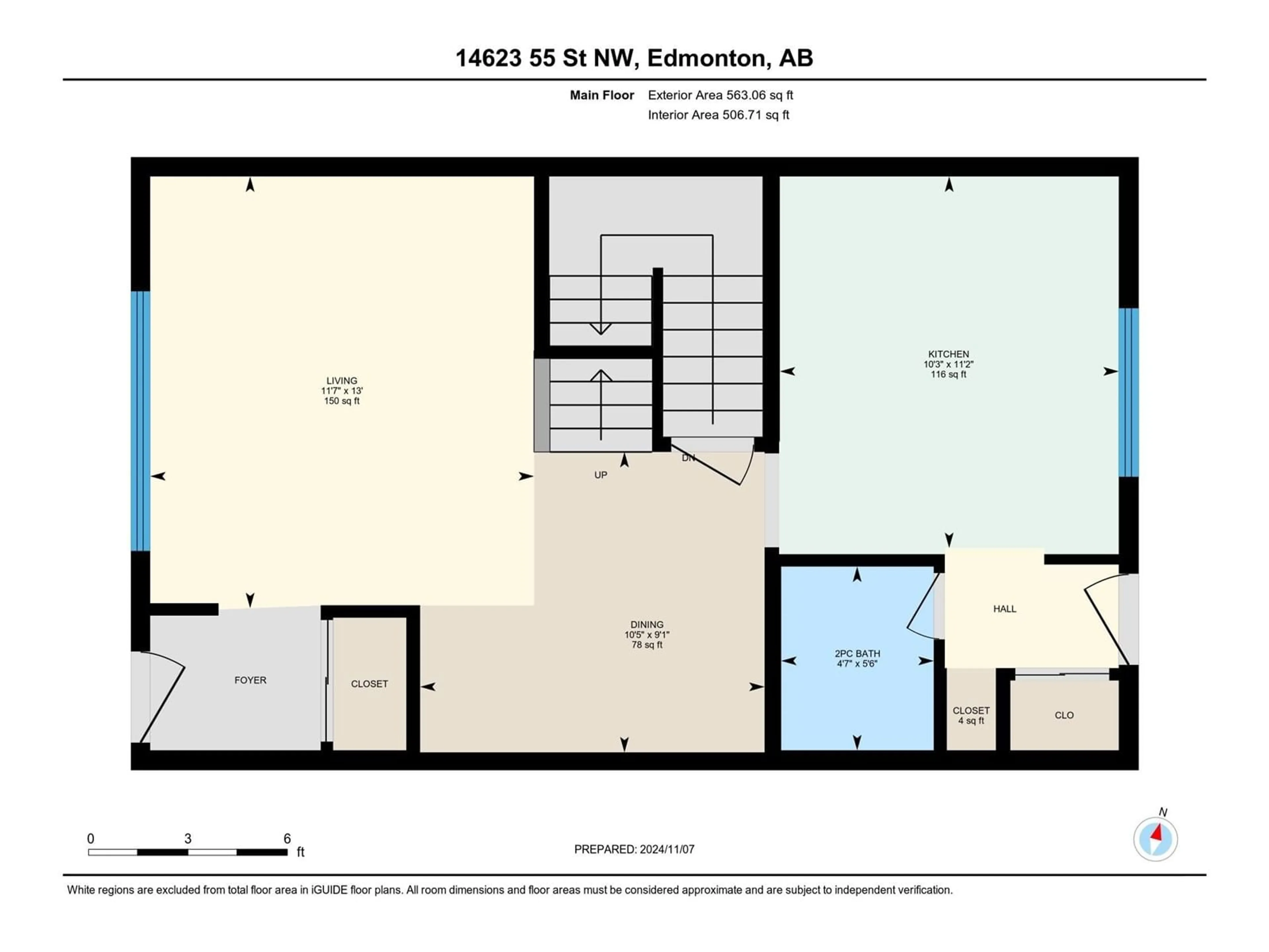 Floor plan for 14623 55 ST NW, Edmonton Alberta T5A4L5