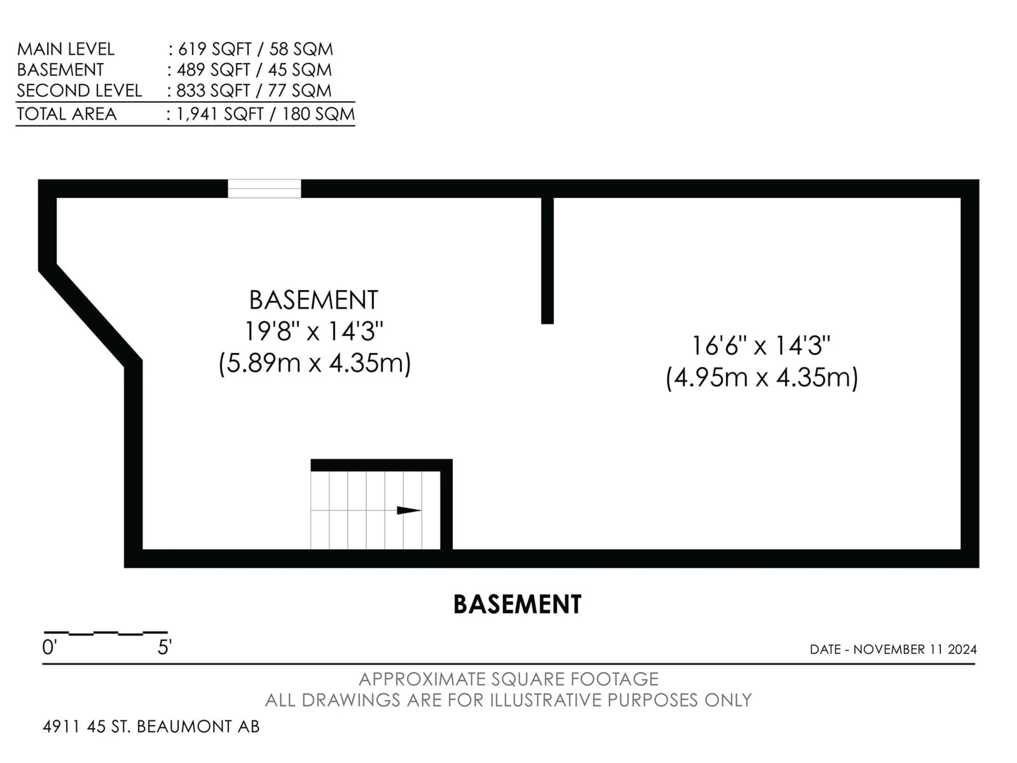 Floor plan for 4911 45 ST, Beaumont Alberta T4X2B2