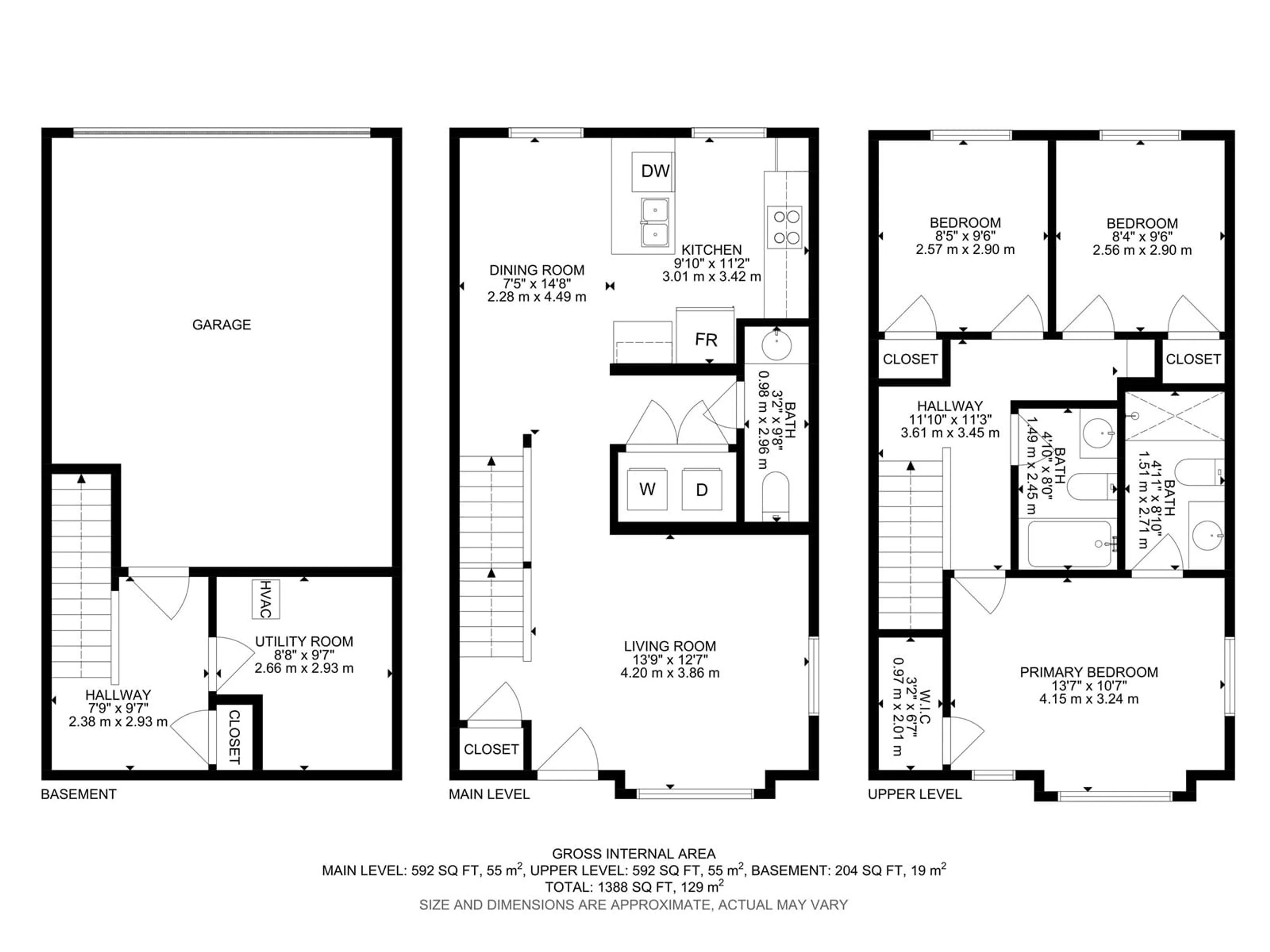 Floor plan for #56 415 CLAREVIEW RD NW, Edmonton Alberta T5A0Z6