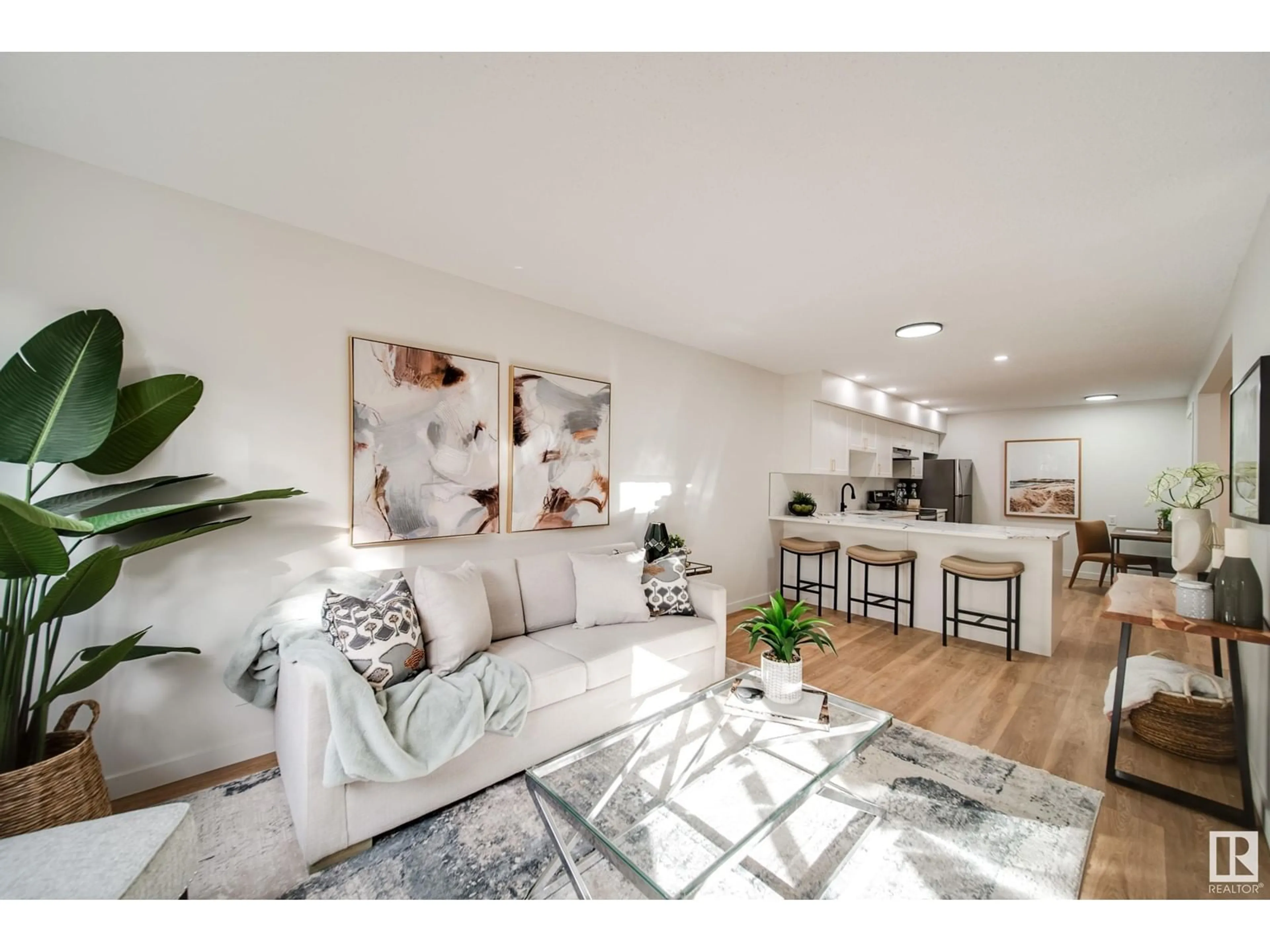 Living room, wood floors for 13109 34 ST NW, Edmonton Alberta T5A3K3