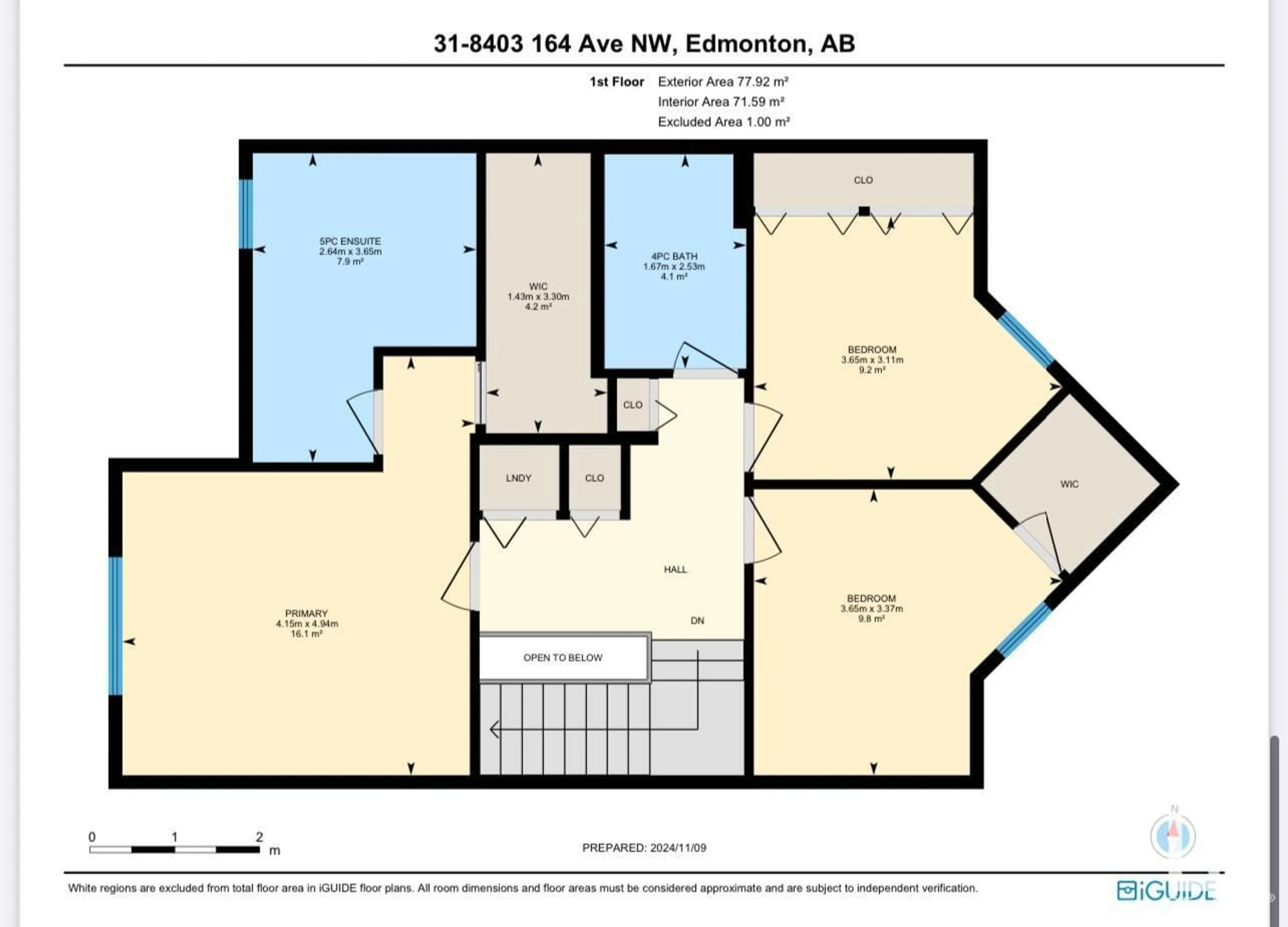 Floor plan for #31 8403 164 AV NW, Edmonton Alberta T5Z3Y2