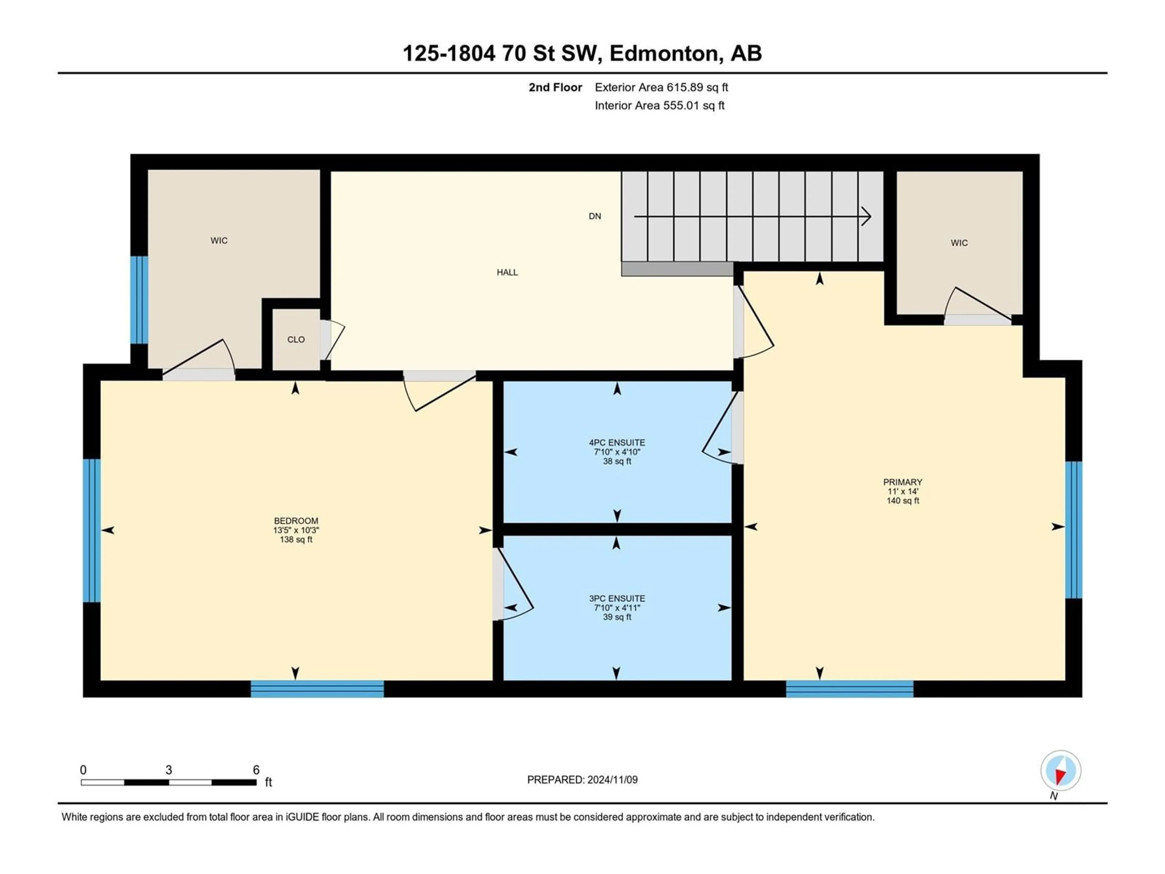 Floor plan for #125 1804 70 ST SW, Edmonton Alberta T6X0H4