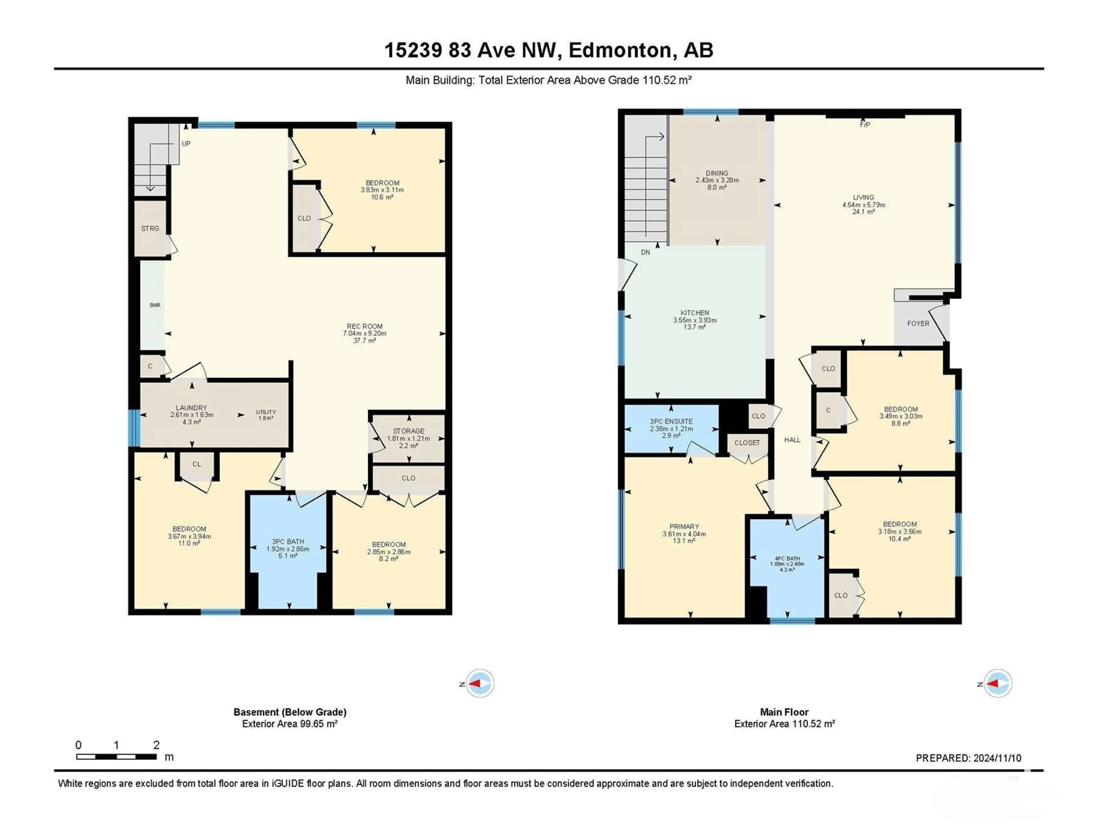 Floor plan for 15239 83 AV NW, Edmonton Alberta T5R3T5