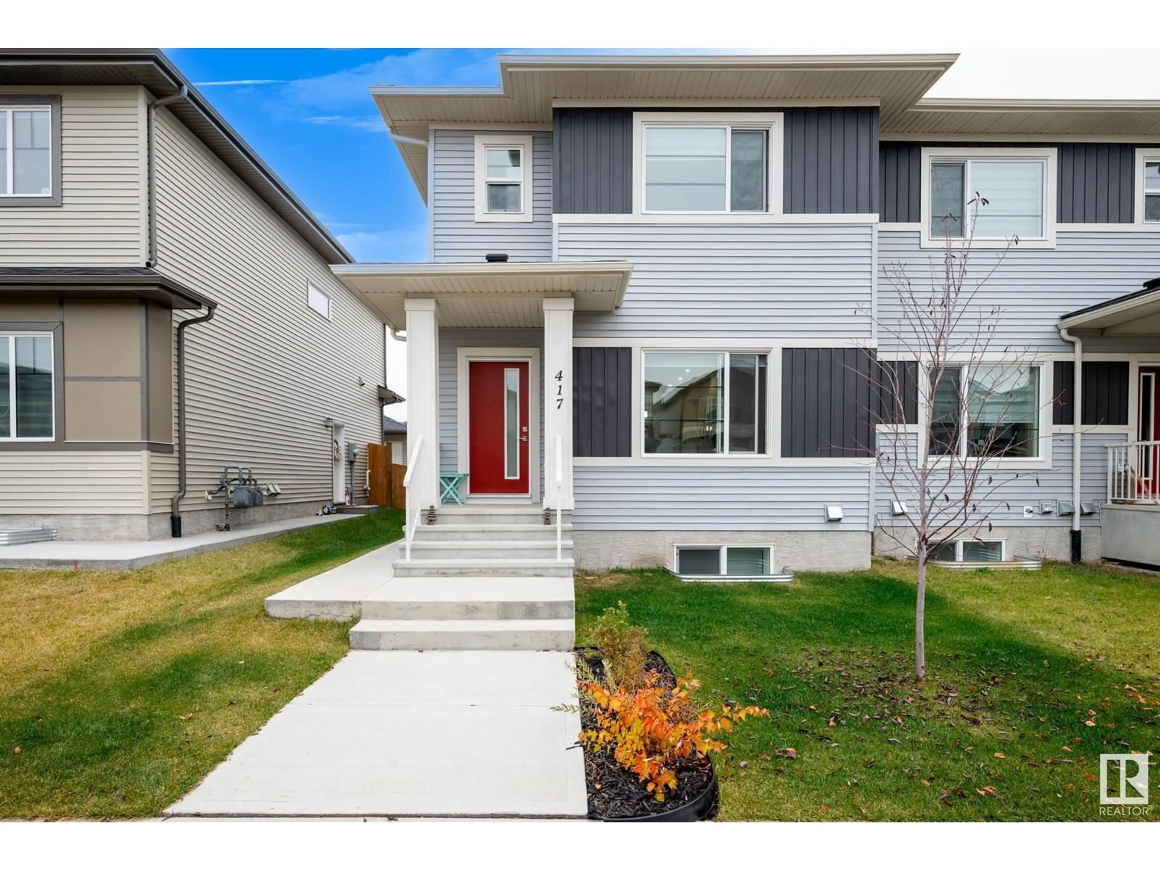 Frontside or backside of a home, the street view for 417 Black Stone LI W, Leduc Alberta T9E1L8