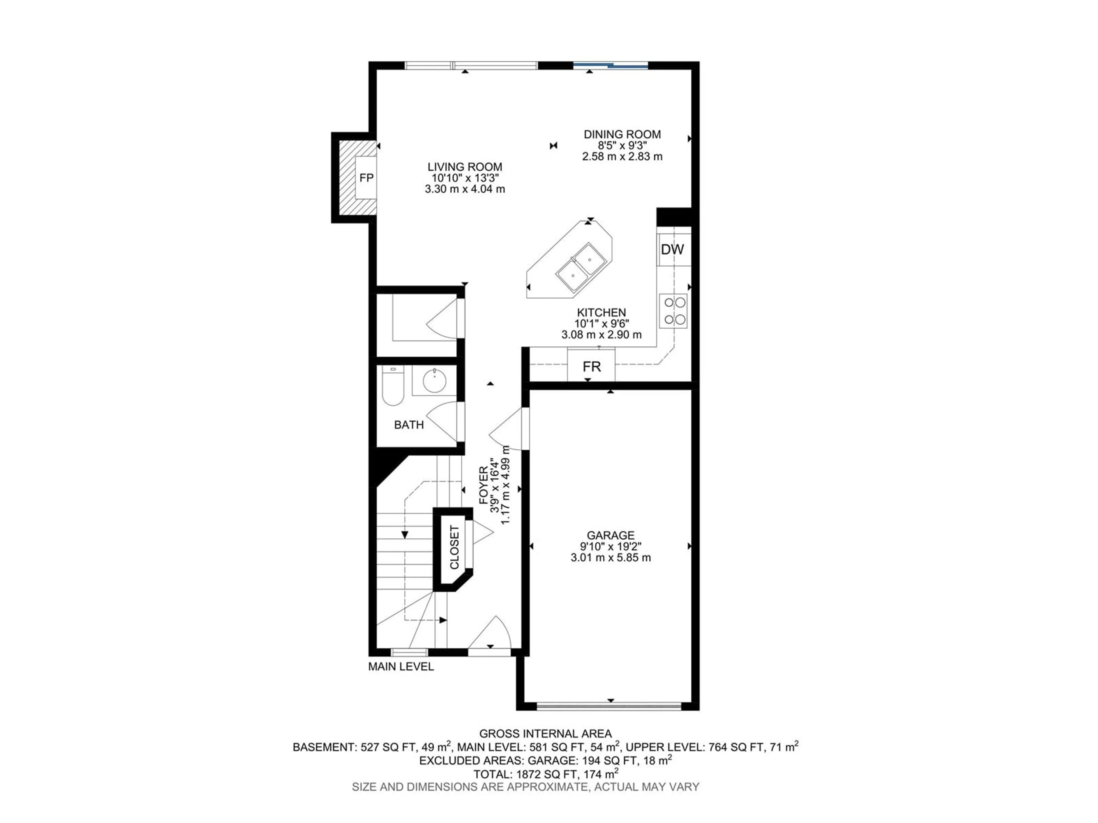 Floor plan for 4052 46 ST, Stony Plain Alberta T7Z0B5