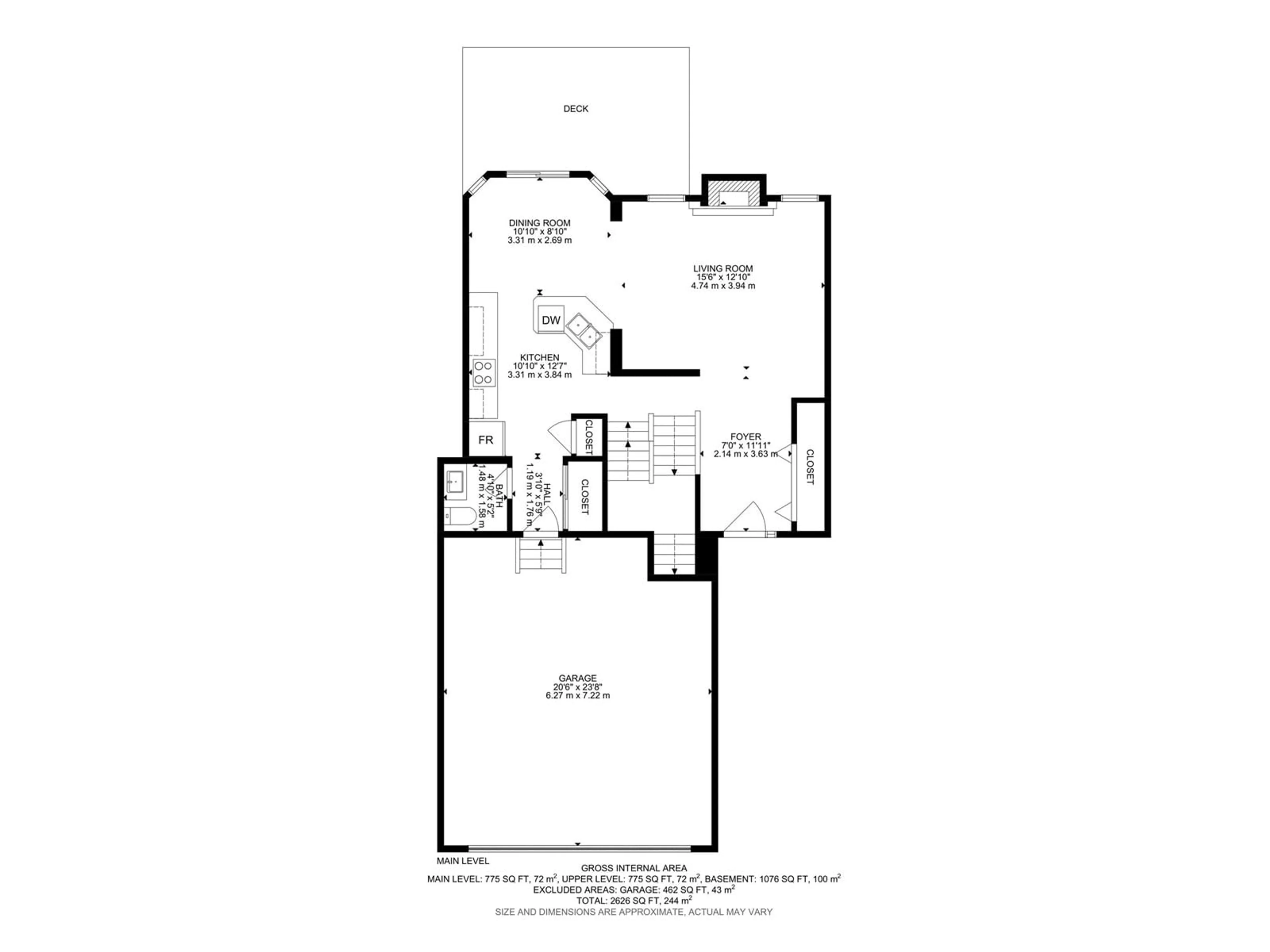 Floor plan for 702 FAIRWAY DR, Stony Plain Alberta T7Z2W4