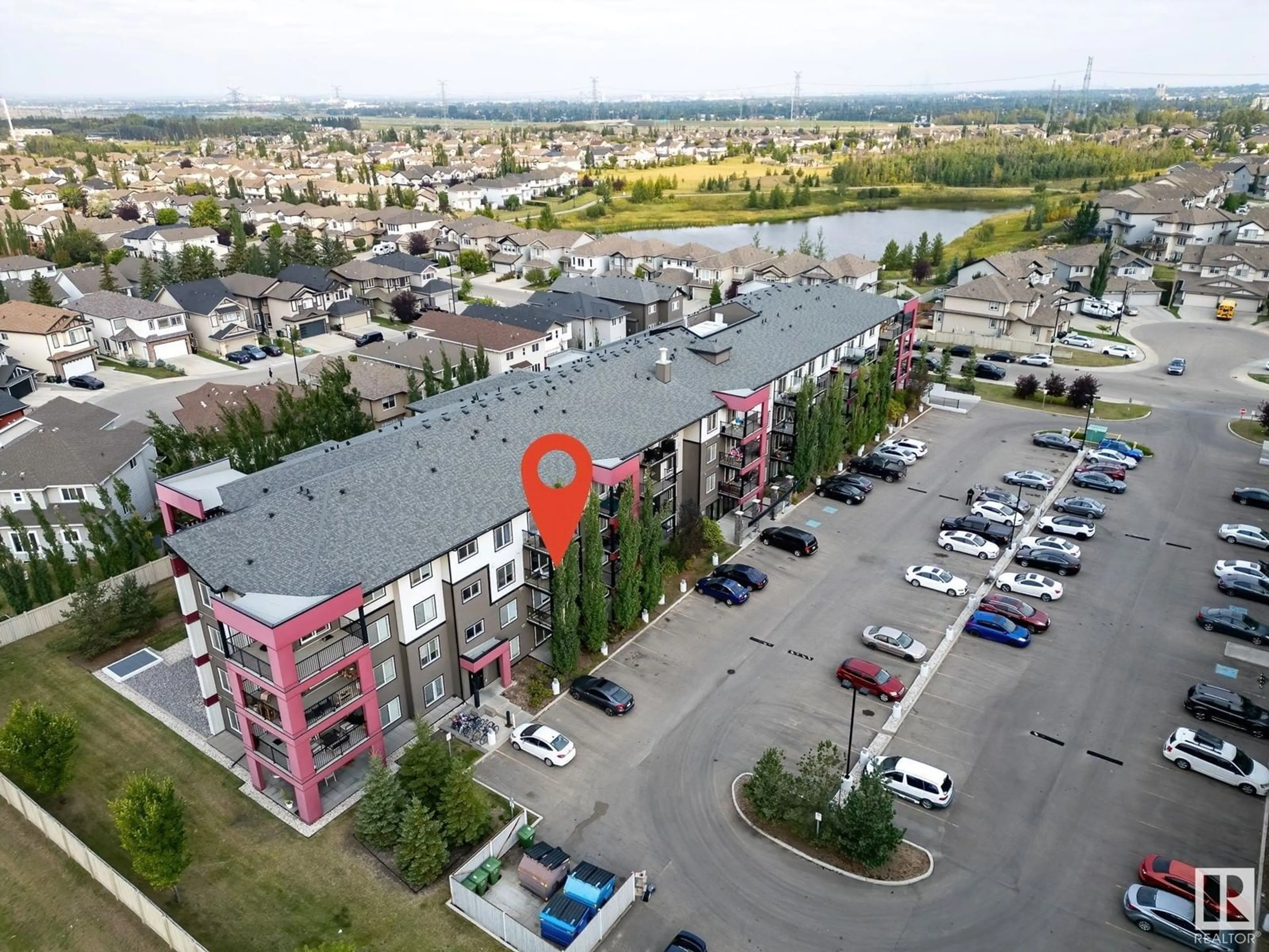 A pic from exterior of the house or condo, the street view for #303 5521 7 AV SW, Edmonton Alberta T6X2A8