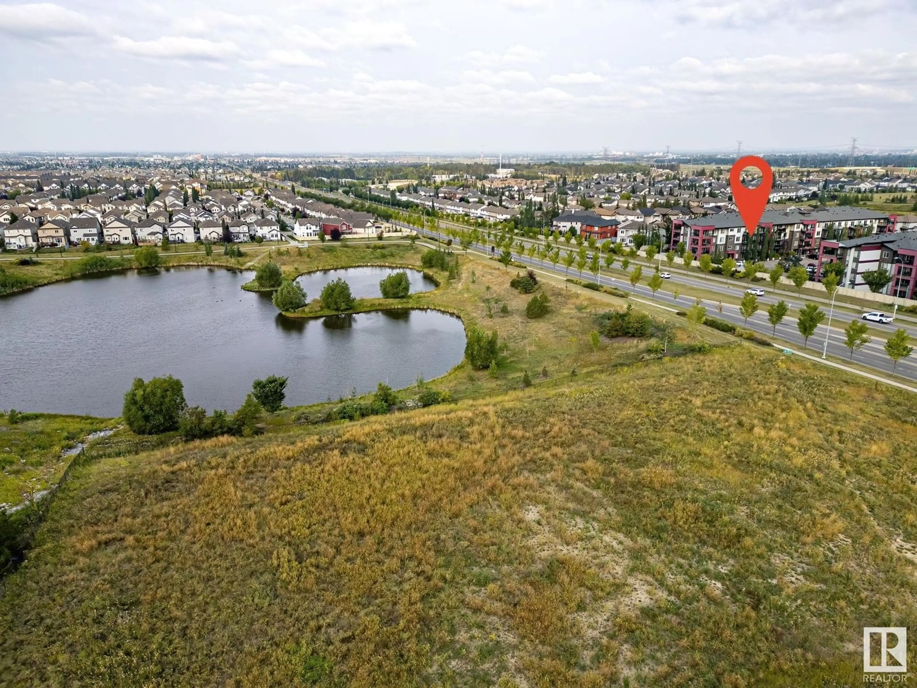 A pic from exterior of the house or condo, the view of lake or river for #303 5521 7 AV SW, Edmonton Alberta T6X2A8