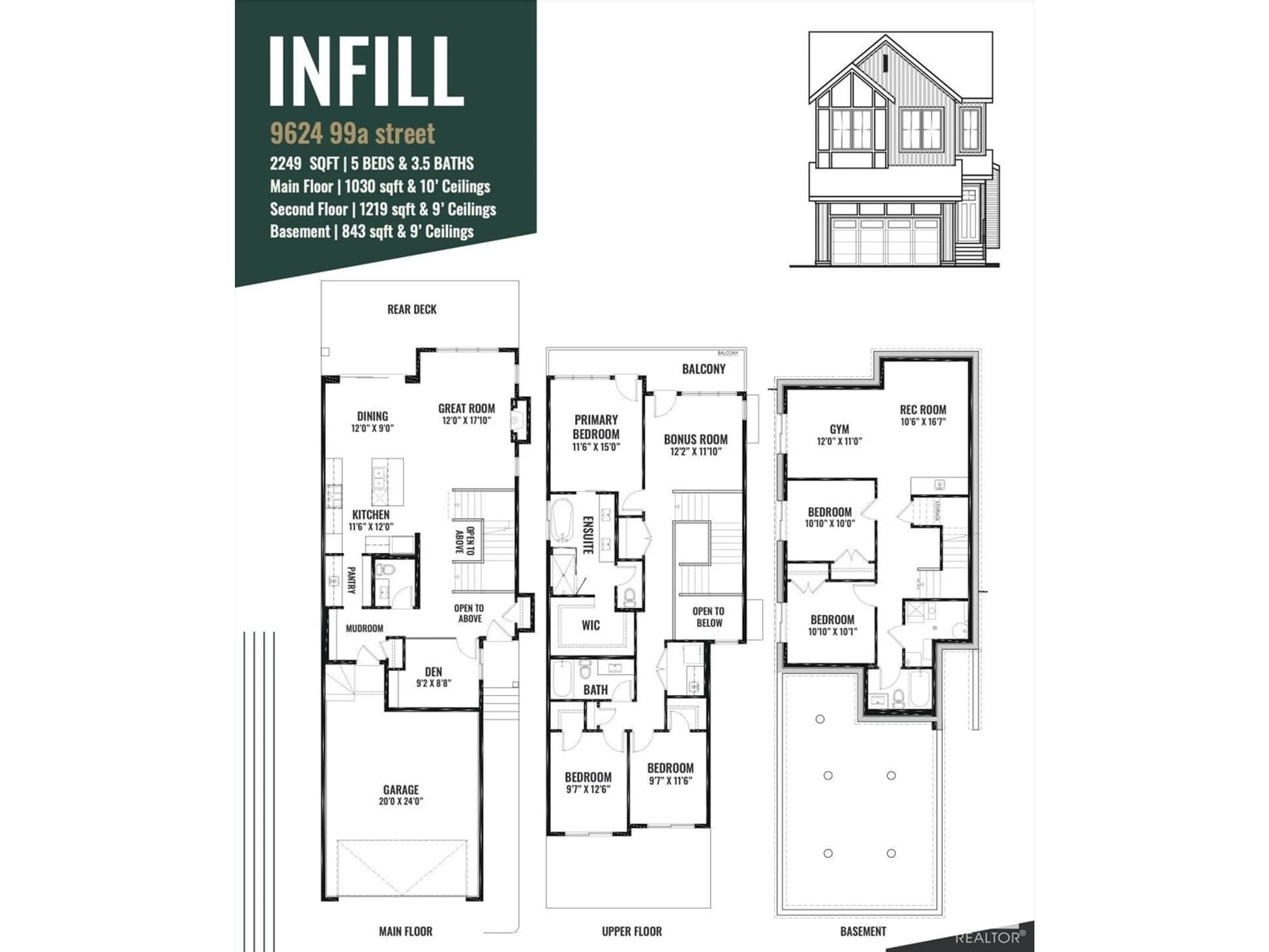 Floor plan for 9624 99A ST NW, Edmonton Alberta T6E3W8