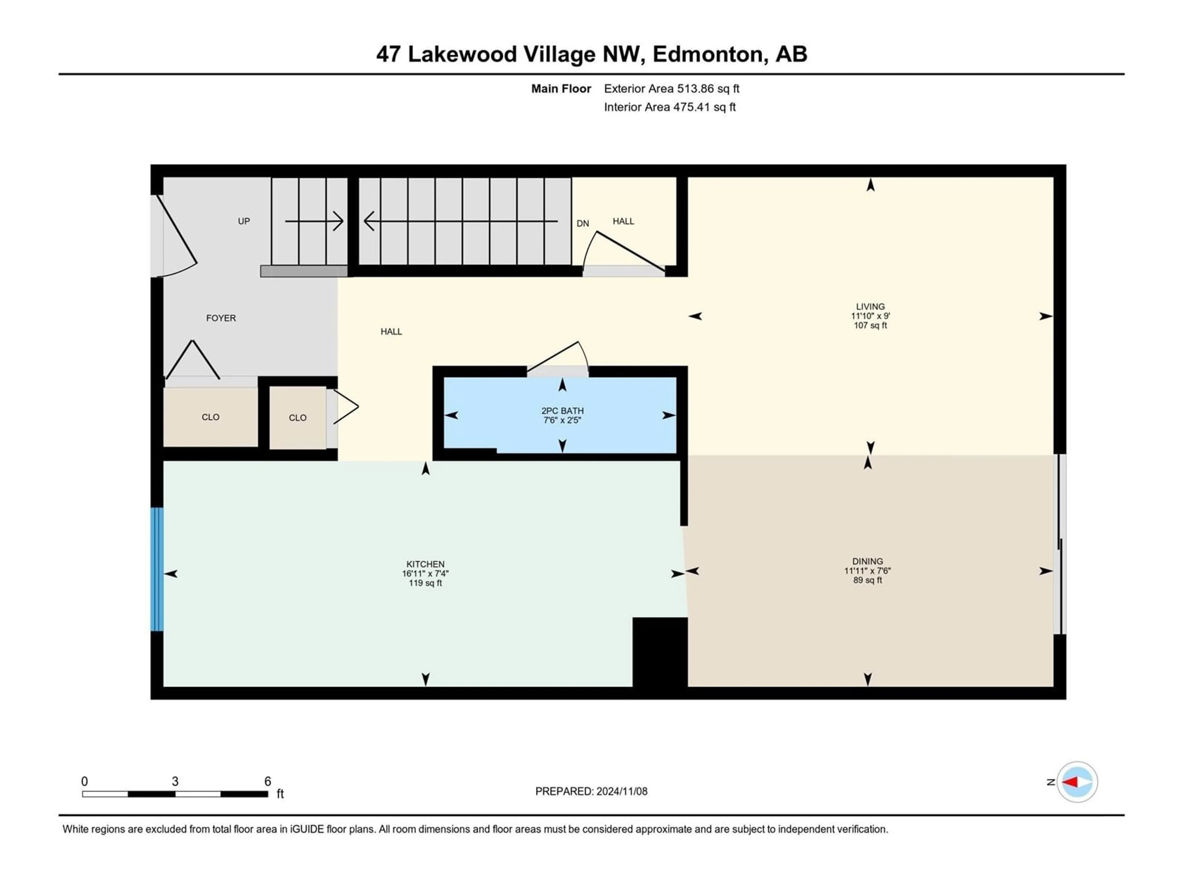 Floor plan for 47 LAKEWOOD VG NW, Edmonton Alberta T6K2B3