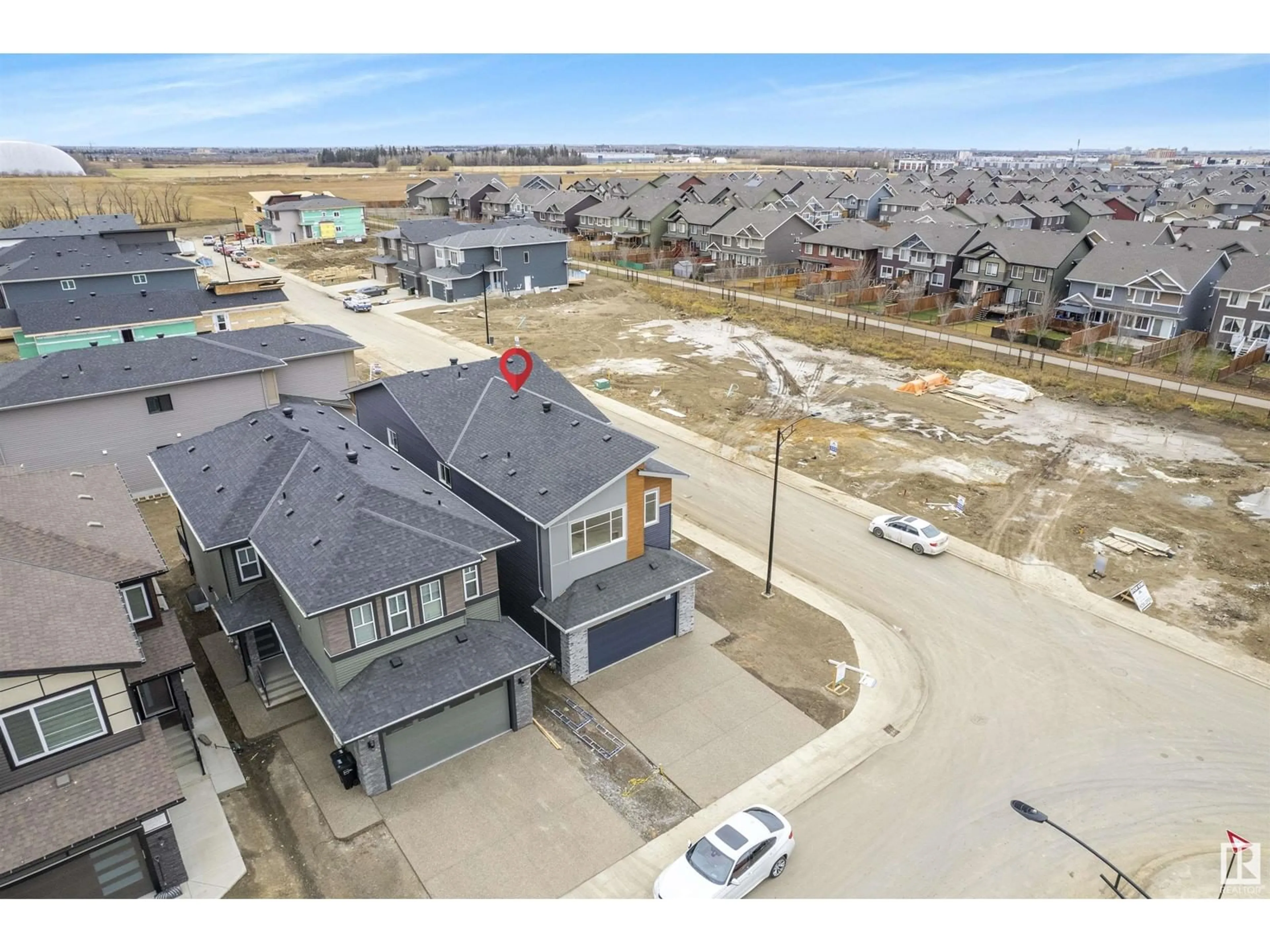 A pic from exterior of the house or condo, the street view for 8904 MAYDAY WAY SW, Edmonton Alberta T6X3E6