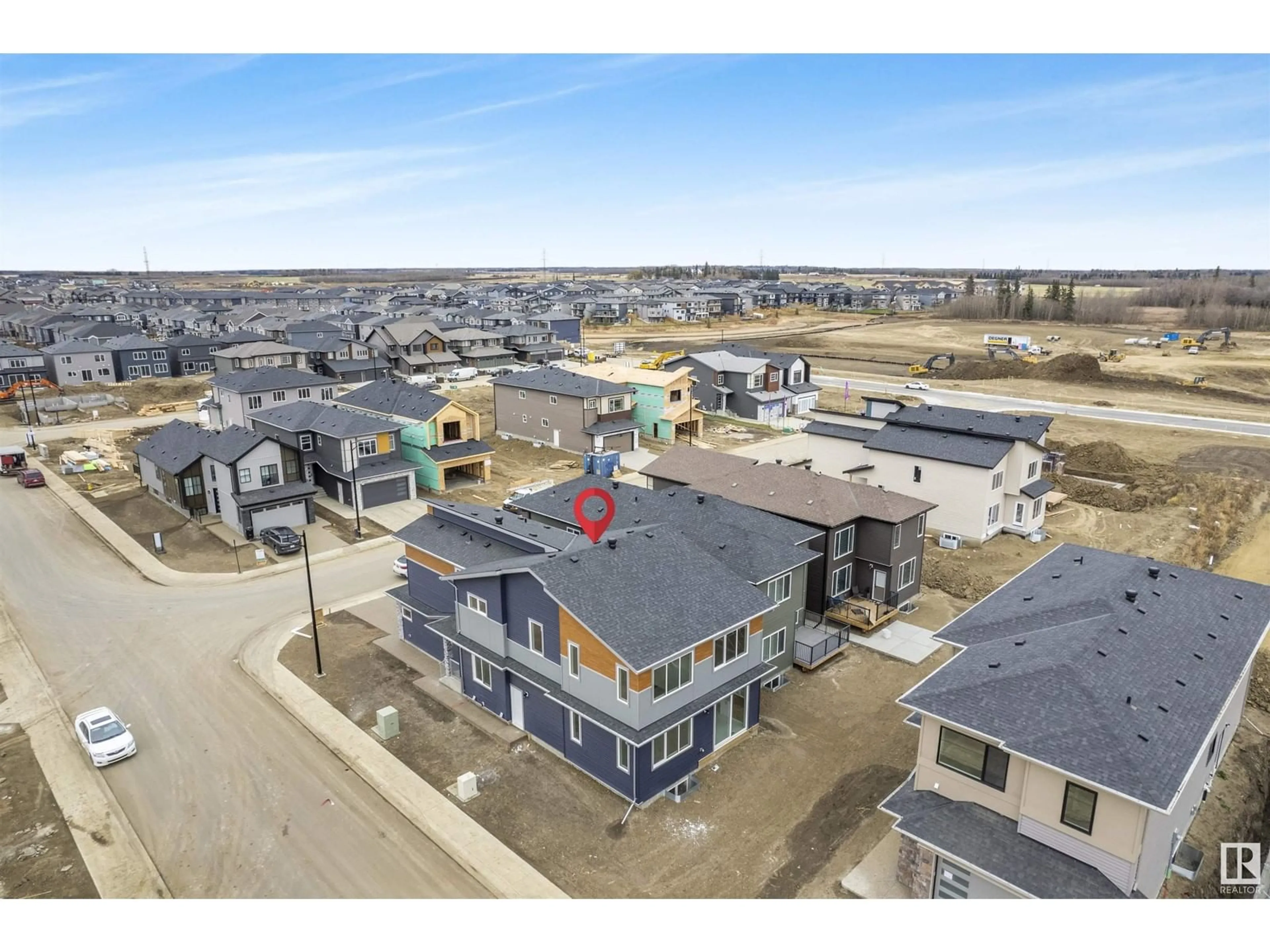 A pic from exterior of the house or condo, the street view for 8904 MAYDAY WAY SW, Edmonton Alberta T6X3E6