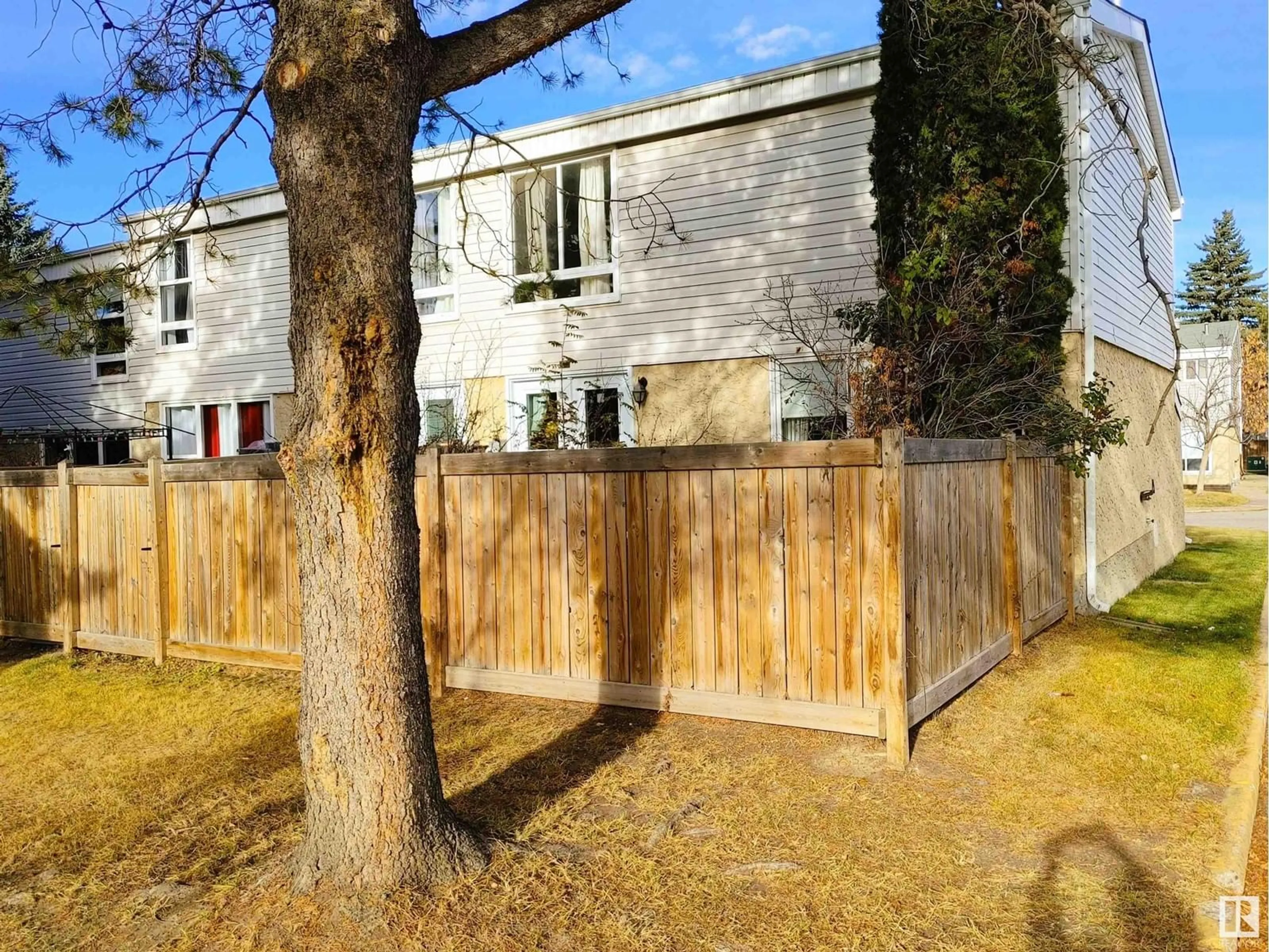 Frontside or backside of a home, the fenced backyard for 308 GRANDIN VG, St. Albert Alberta T8N1N1