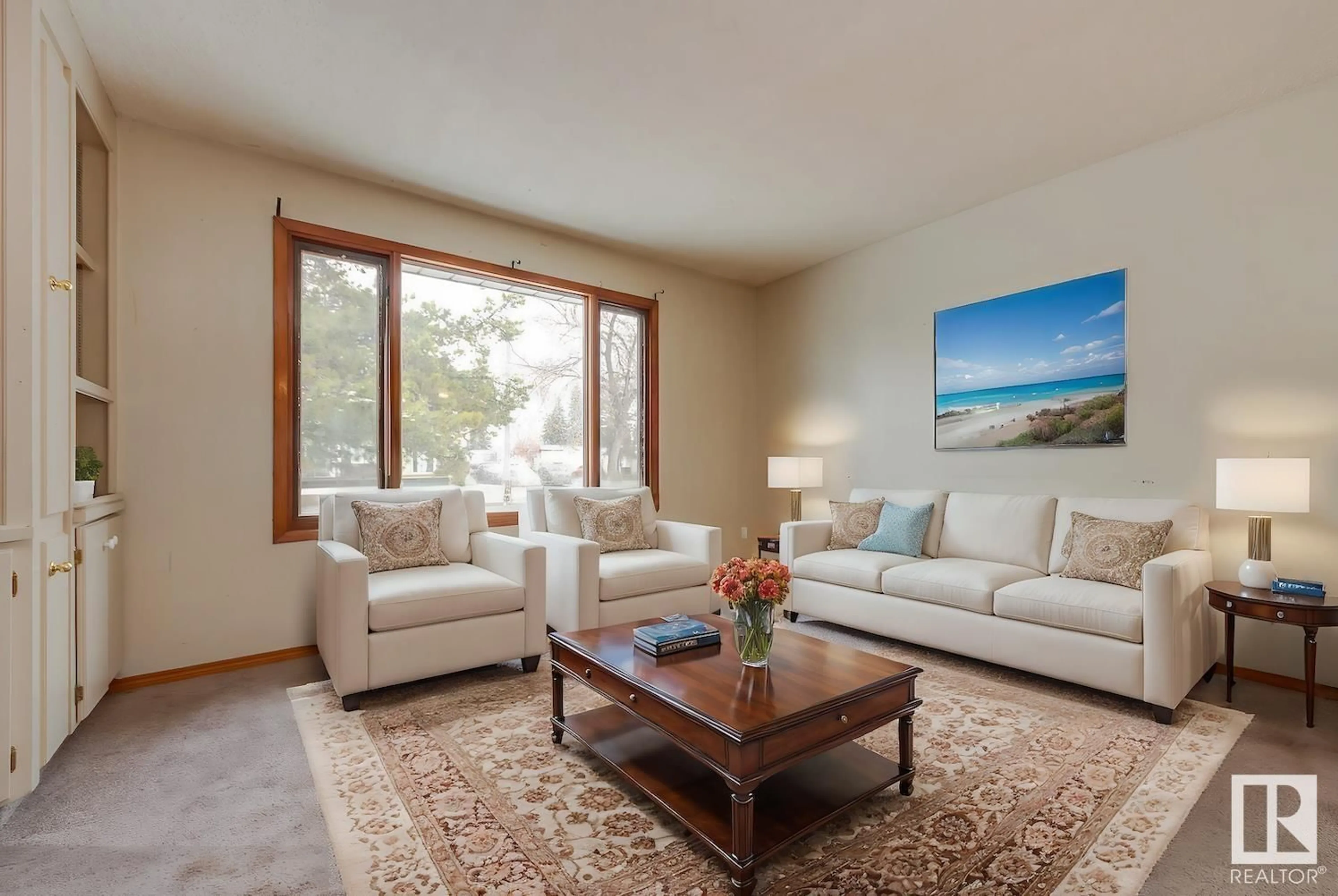 Living room, wood floors for 5105 57 AV, Leduc Alberta T9E5S4