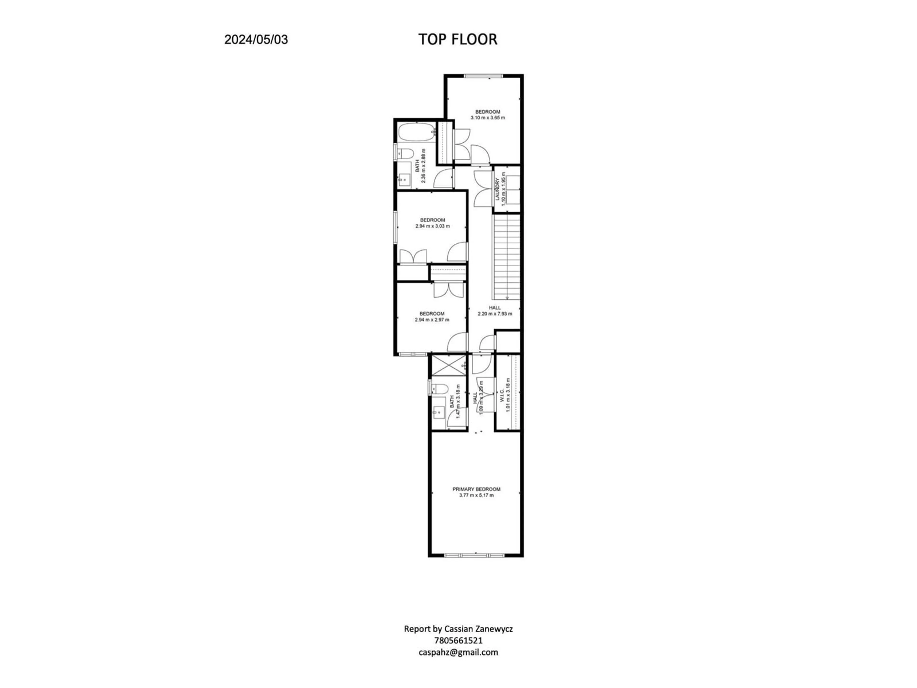 Floor plan for 2177 52A ST SW, Edmonton Alberta T6X1X5