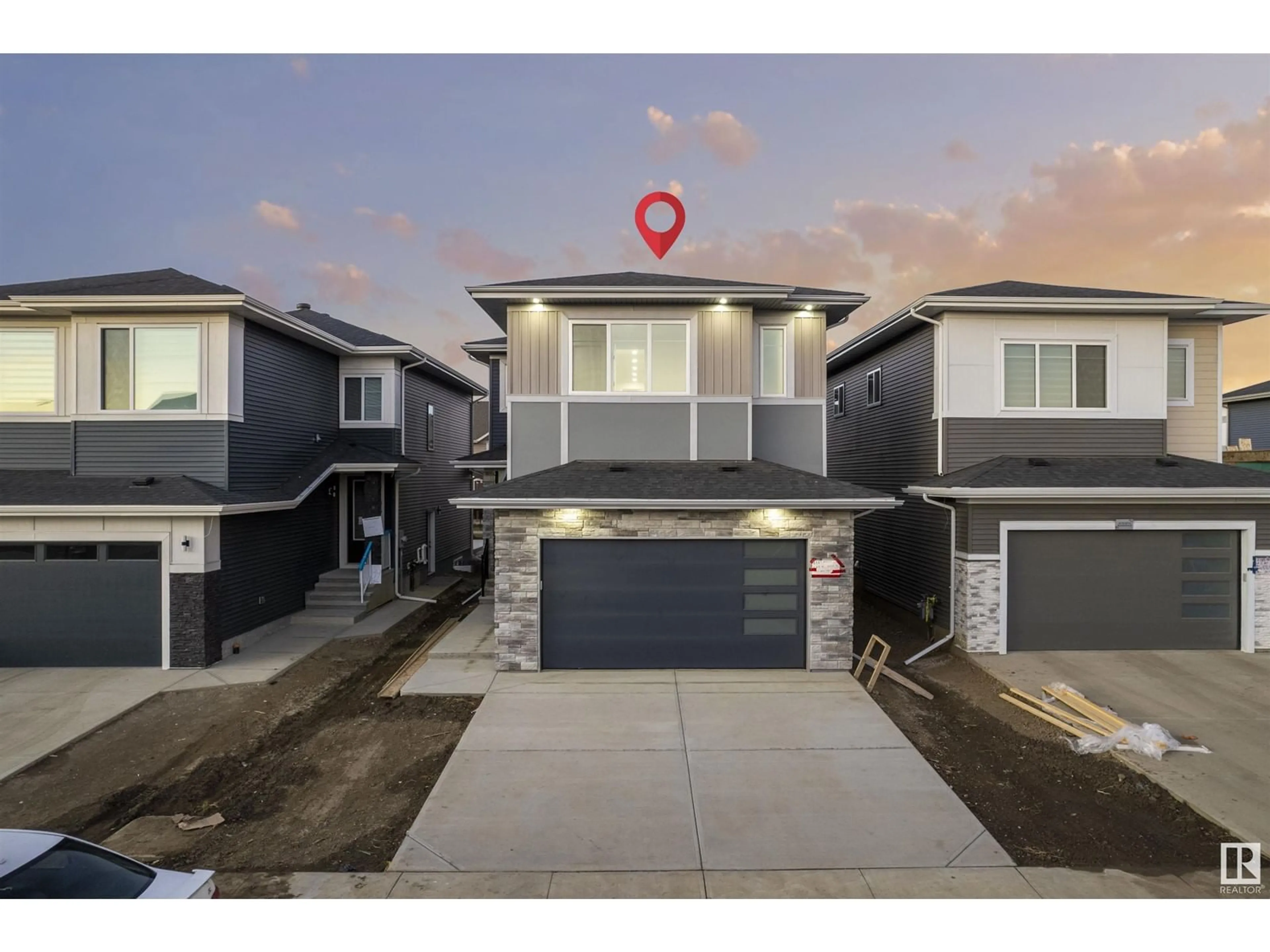 A pic from exterior of the house or condo, the street view for 8387 MAYDAY LINK SW, Edmonton Alberta T6X3E6