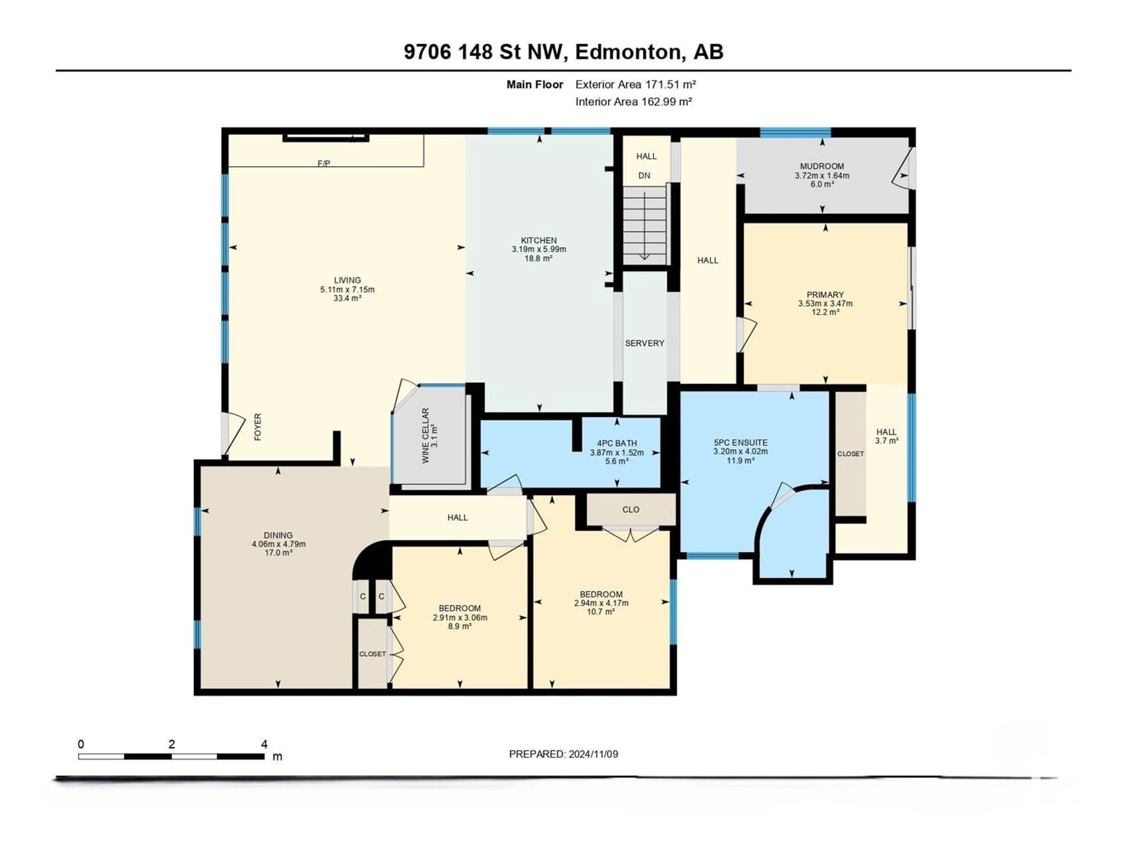 Floor plan for 9706 148 ST NW, Edmonton Alberta T5N3E6