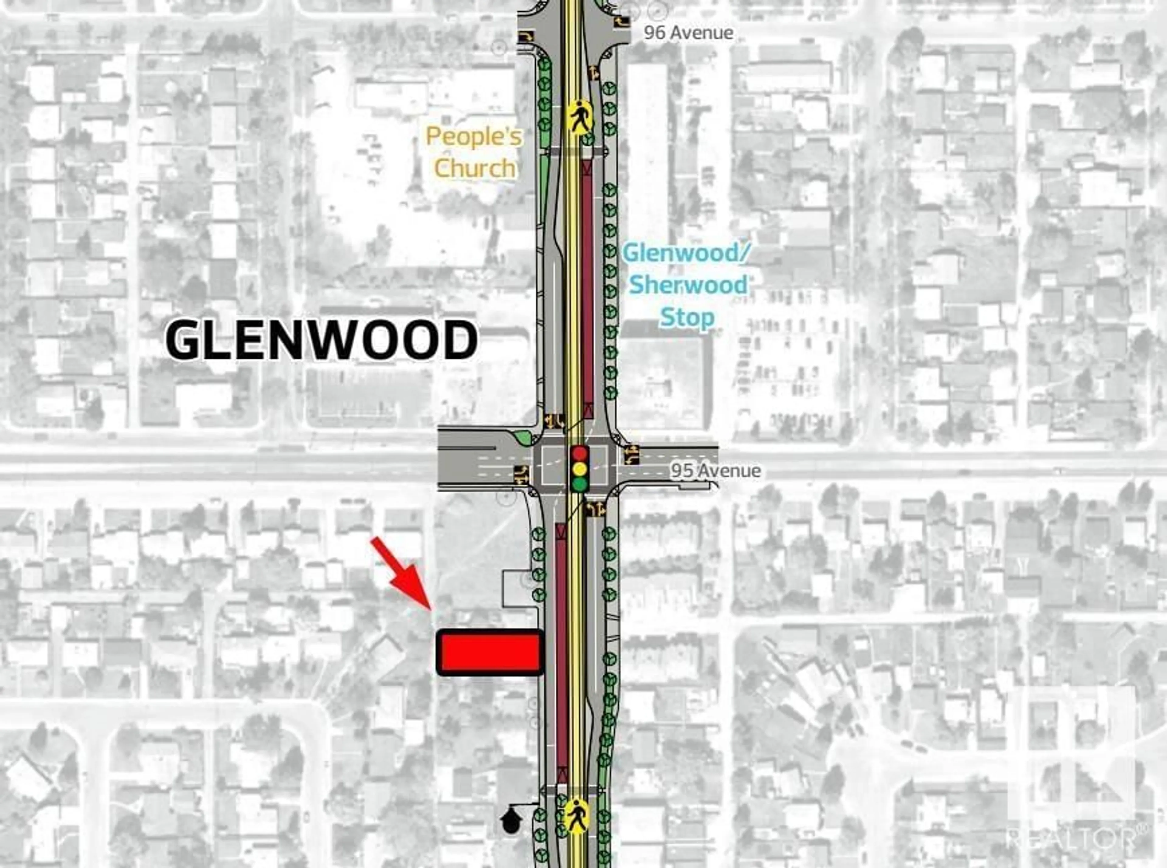 Picture of a map for 9416 156 ST, Edmonton Alberta T5R1Z4