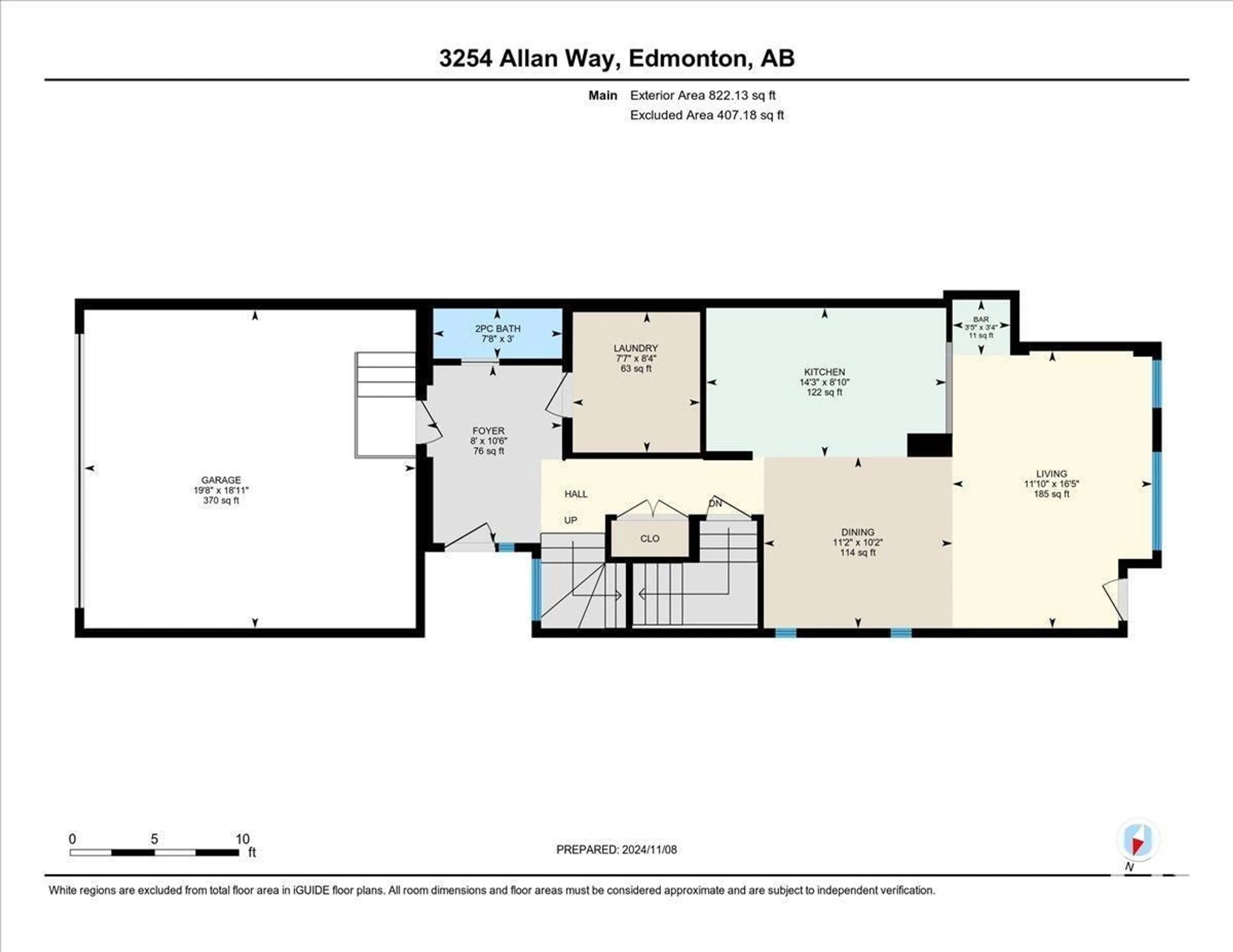 Floor plan for 3254 Allan Way SW, Edmonton Alberta T6W2K3