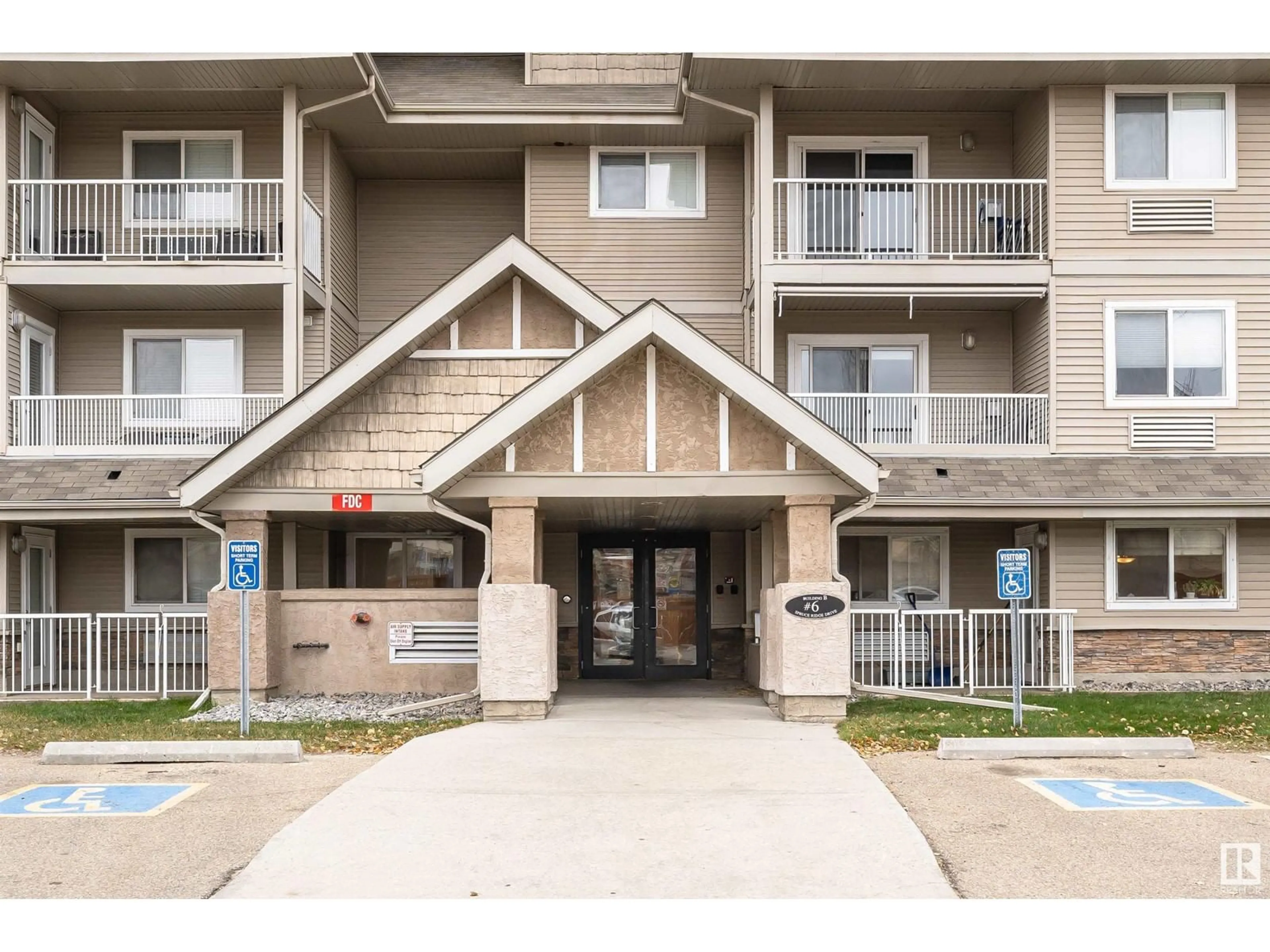 A pic from exterior of the house or condo, the front or back of building for #207B 6 SPRUCE RIDGE DR, Spruce Grove Alberta T7X4P4