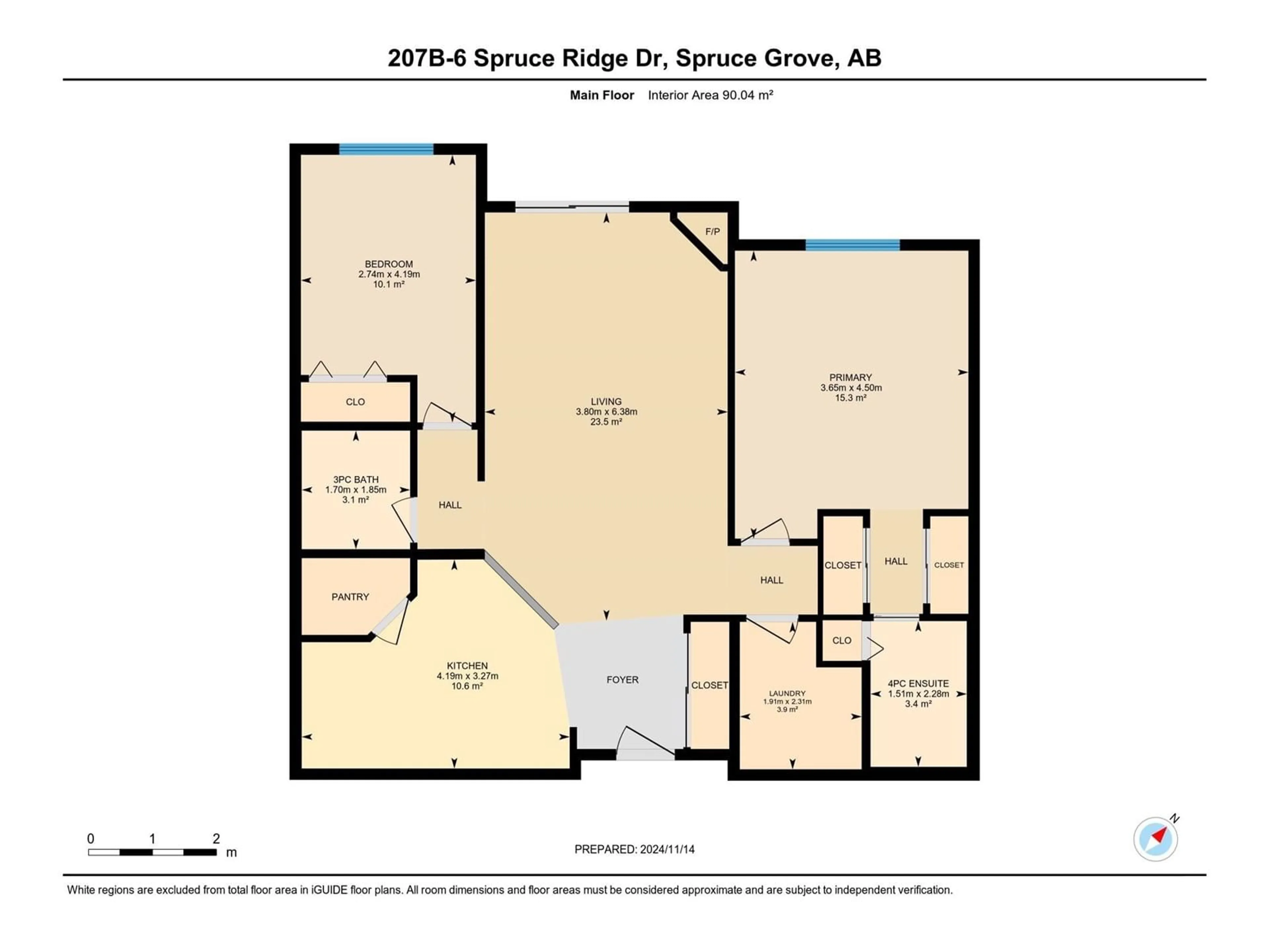 Floor plan for #207B 6 SPRUCE RIDGE DR, Spruce Grove Alberta T7X4P4