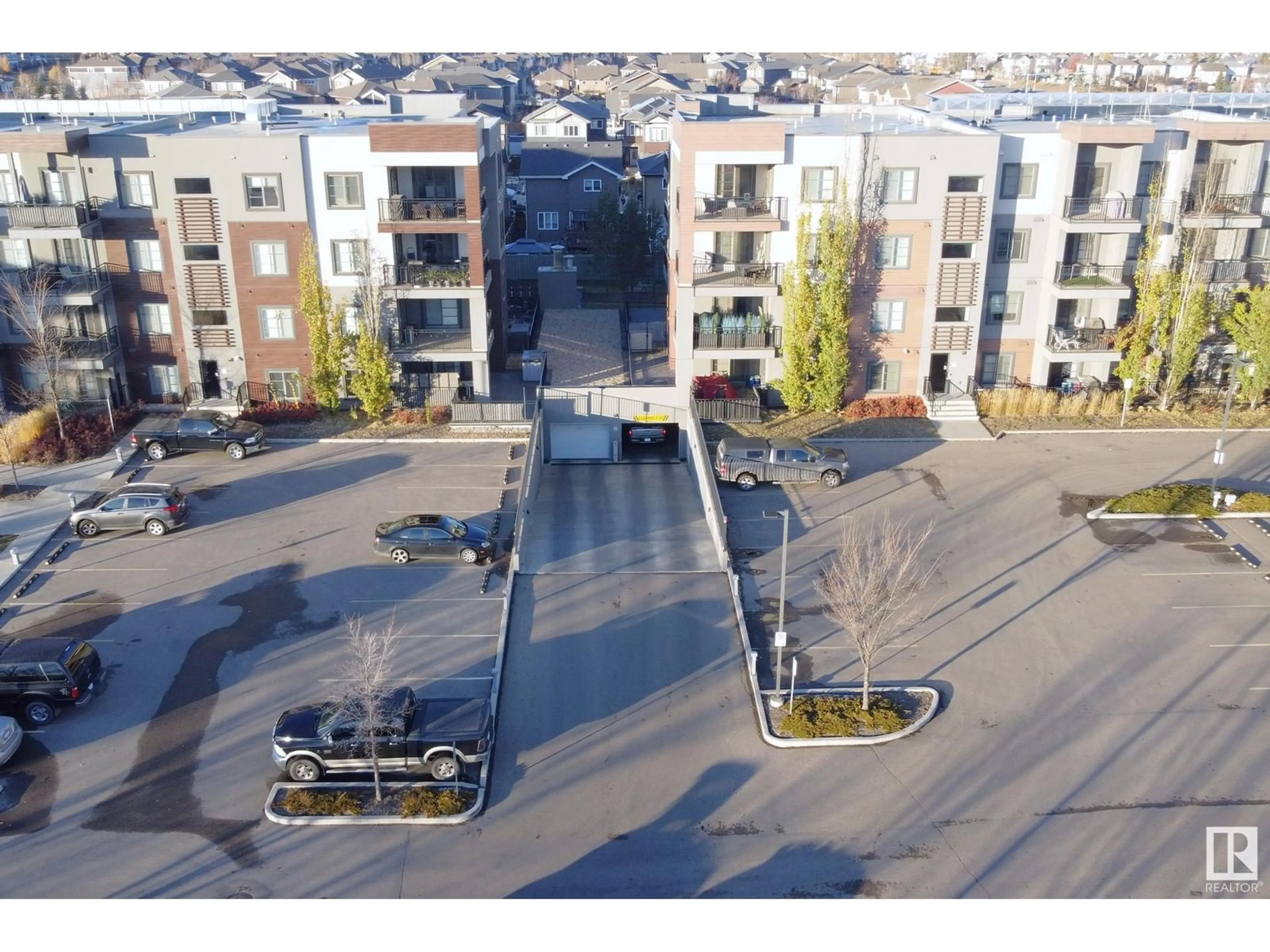 A pic from outside/outdoor area/front of a property/back of a property/a pic from drone, city buildings view from balcony for 318 - 1004 ROSENTHAL BLVD NW, Edmonton Alberta T5T7C6