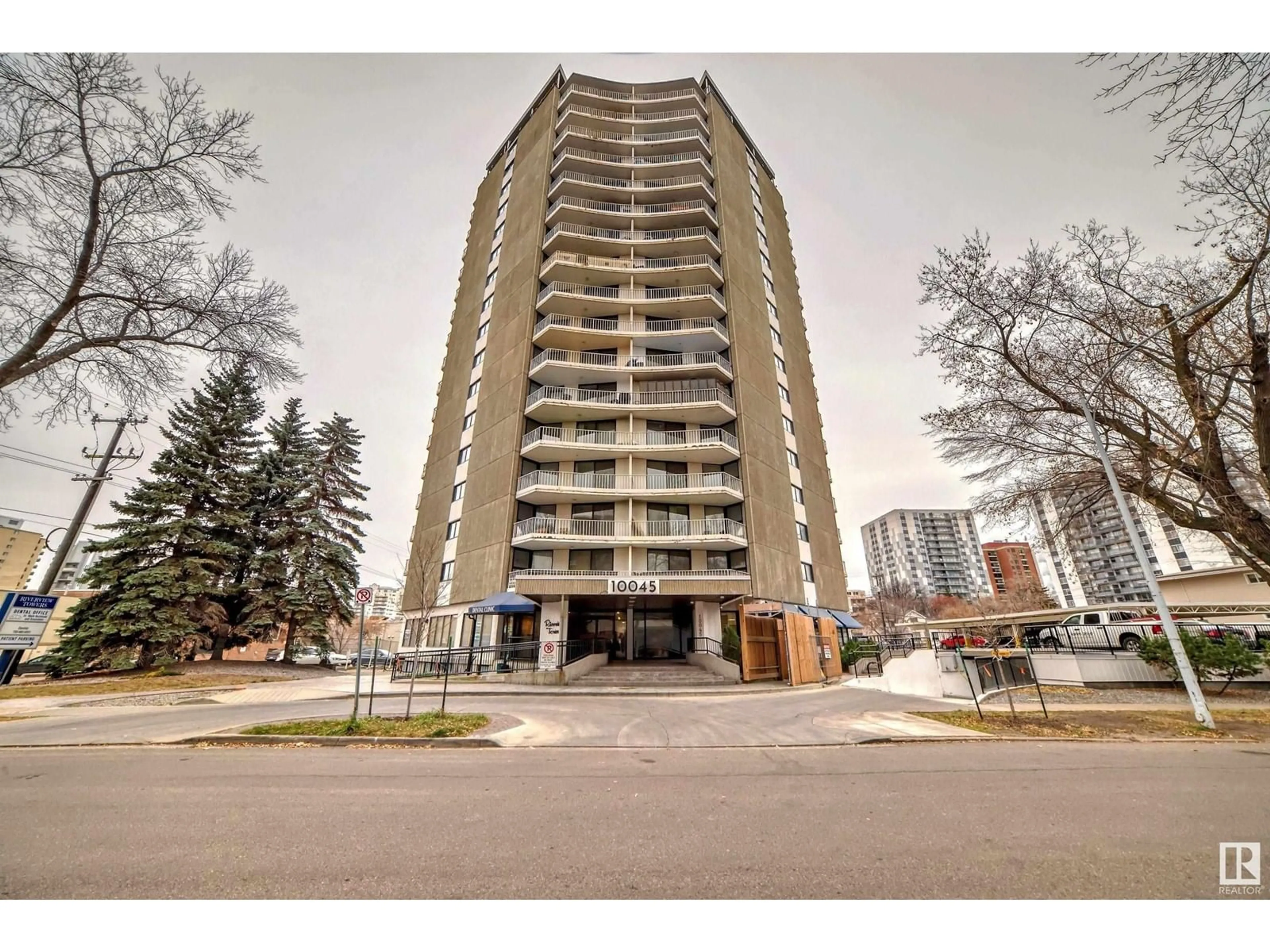 A pic from exterior of the house or condo, the street view for #607 10045 117 ST NW NW, Edmonton Alberta T5K1W8