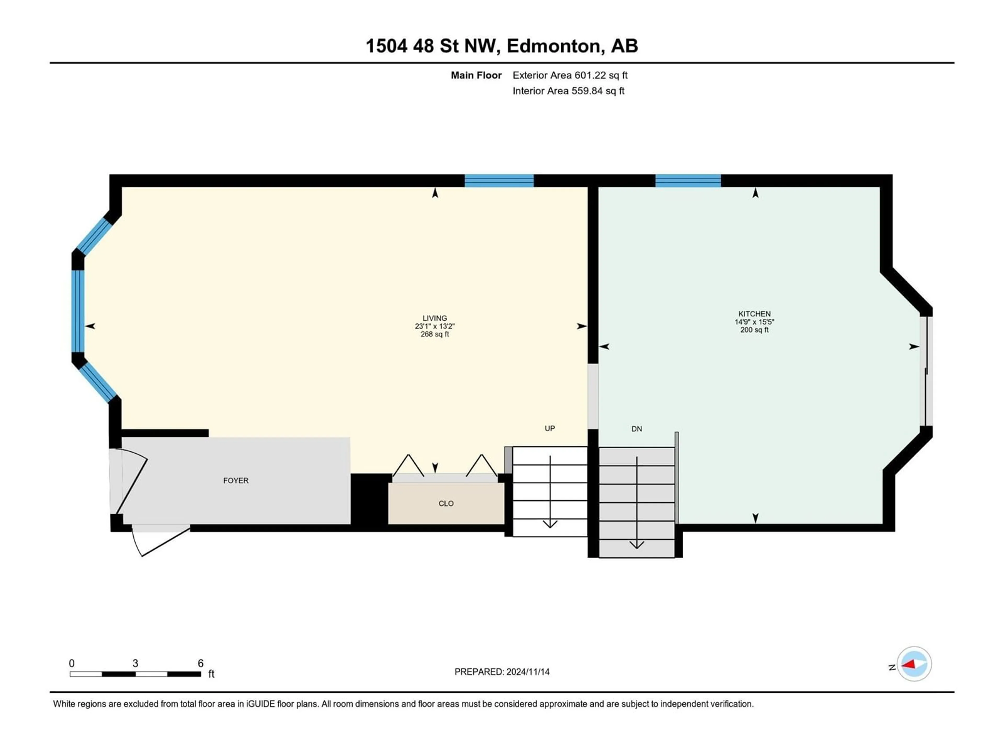 Floor plan for 1504 48 ST NW, Edmonton Alberta T6L6H9