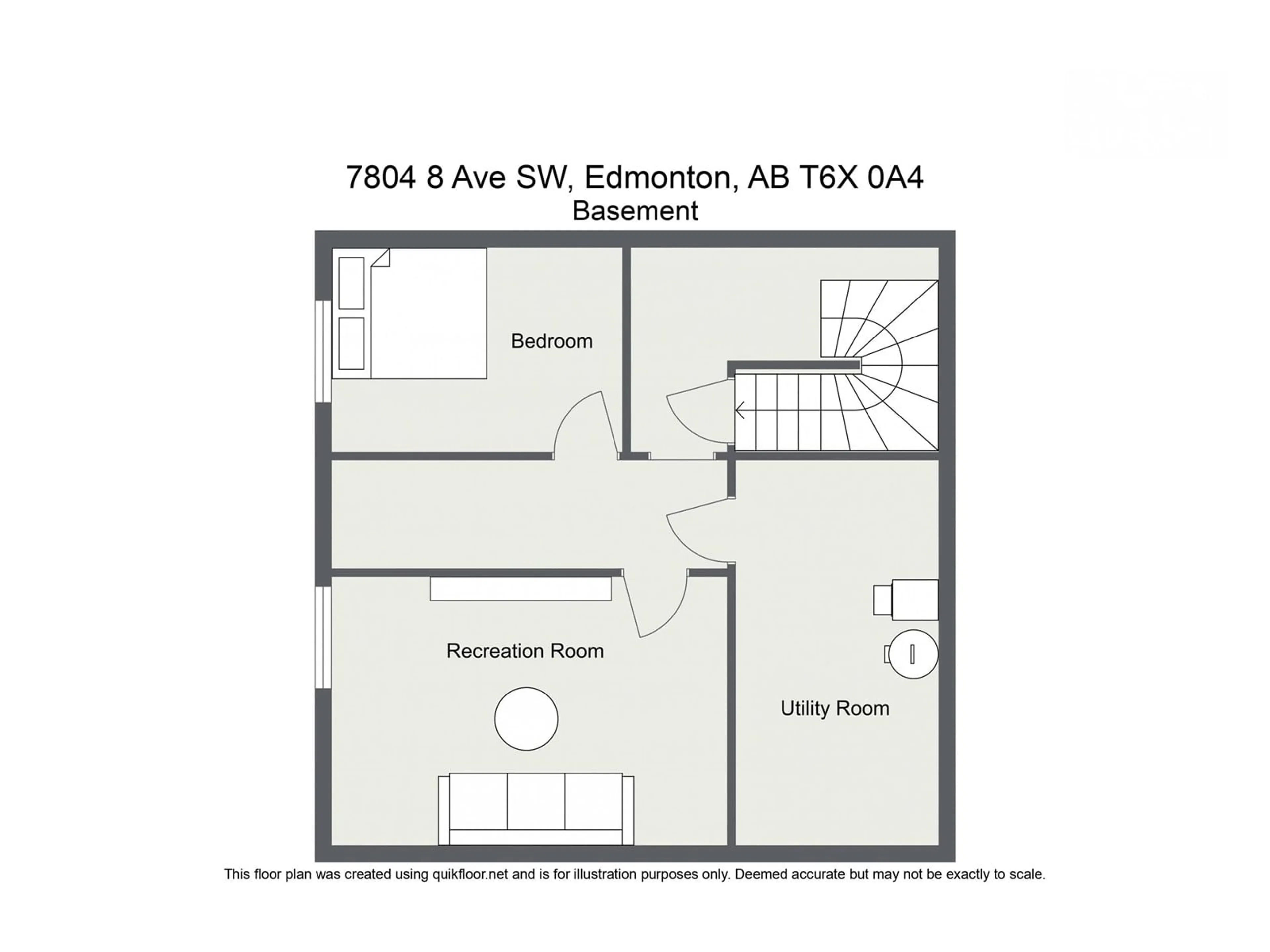 Floor plan for 7804 8 AV SW, Edmonton Alberta T6X0A4